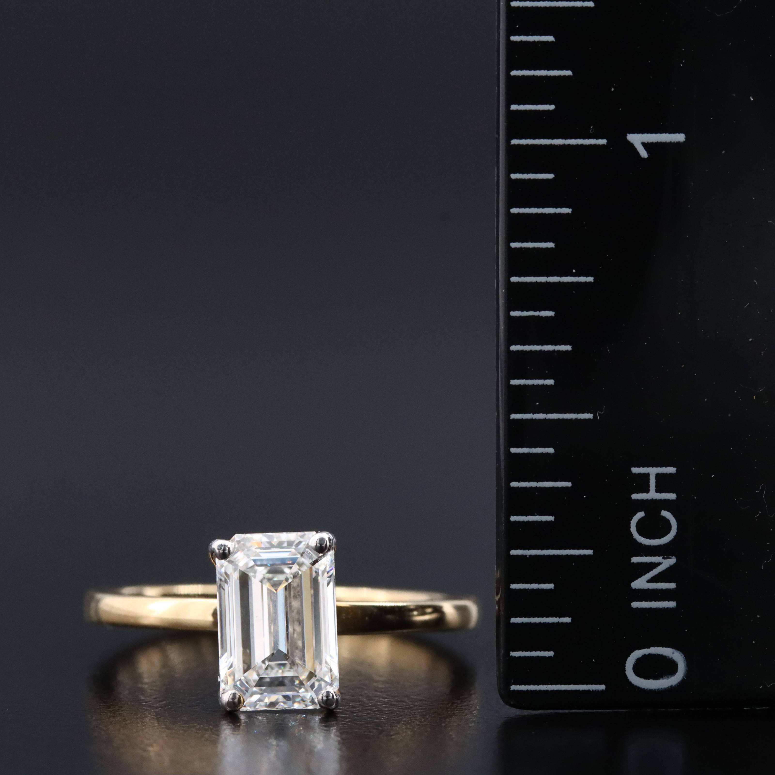 14K 1.60 CT Lab Grown Diamond Solitaire Ring with IGI Report