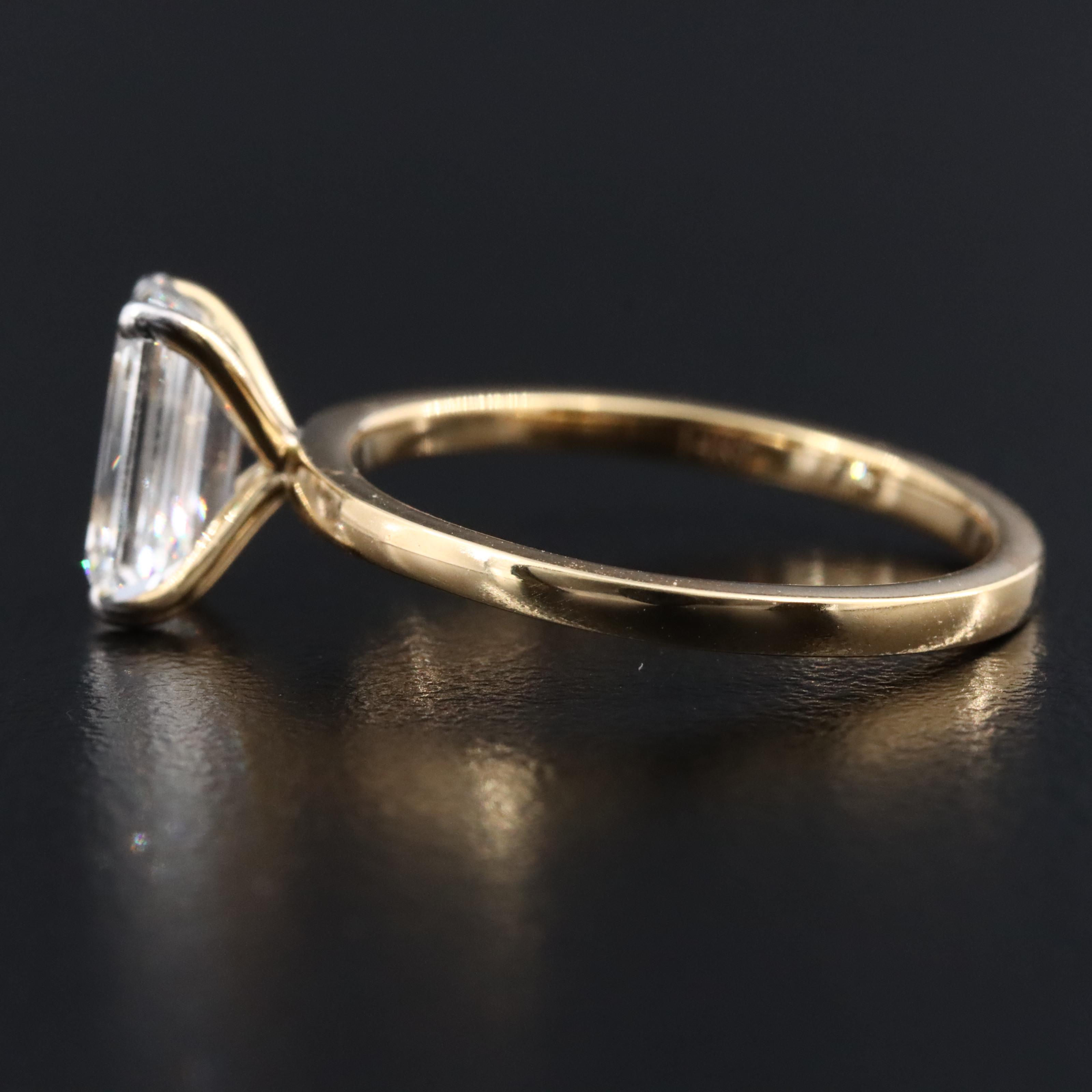 14K 1.60 CT Lab Grown Diamond Solitaire Ring with IGI Report