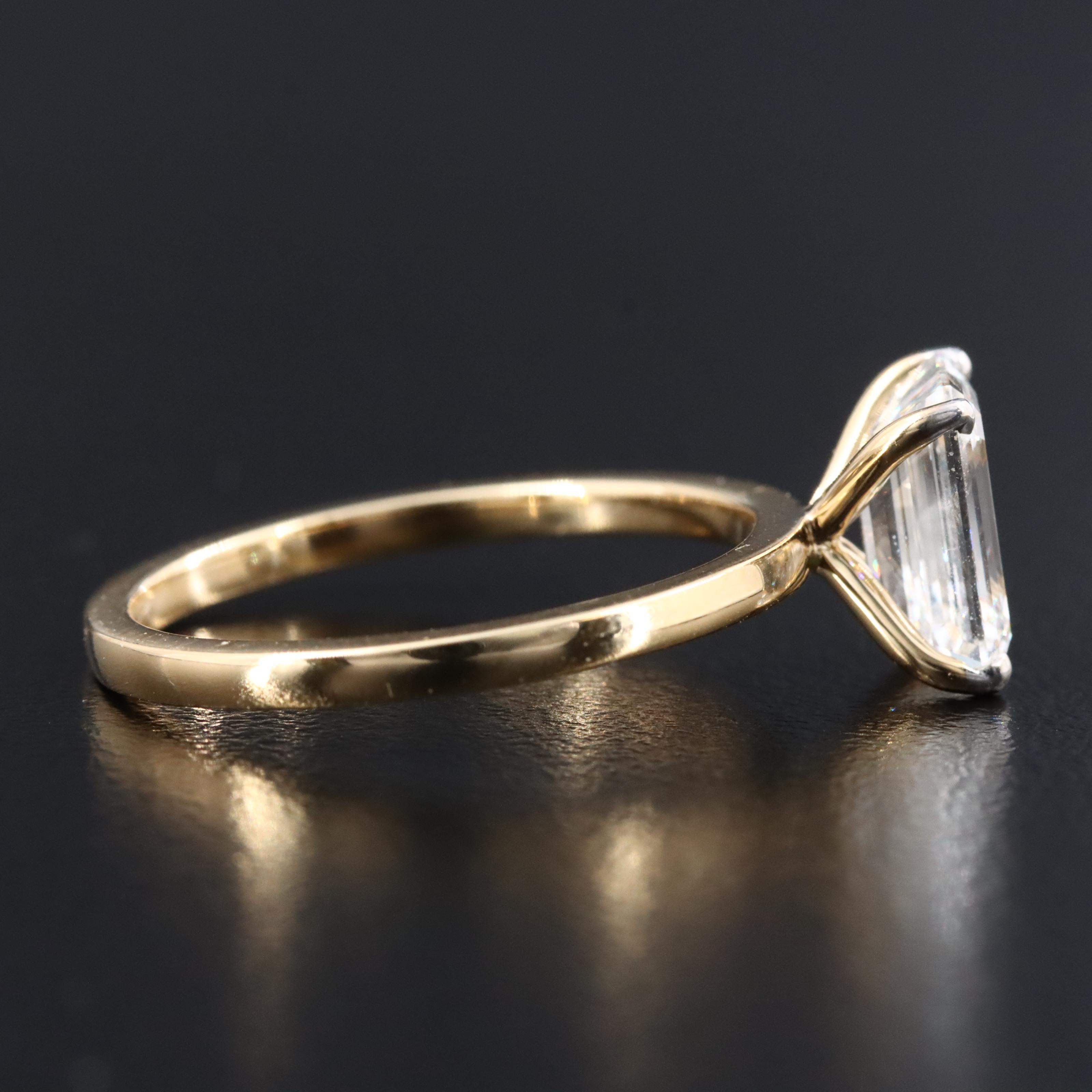 14K 1.60 CT Lab Grown Diamond Solitaire Ring with IGI Report