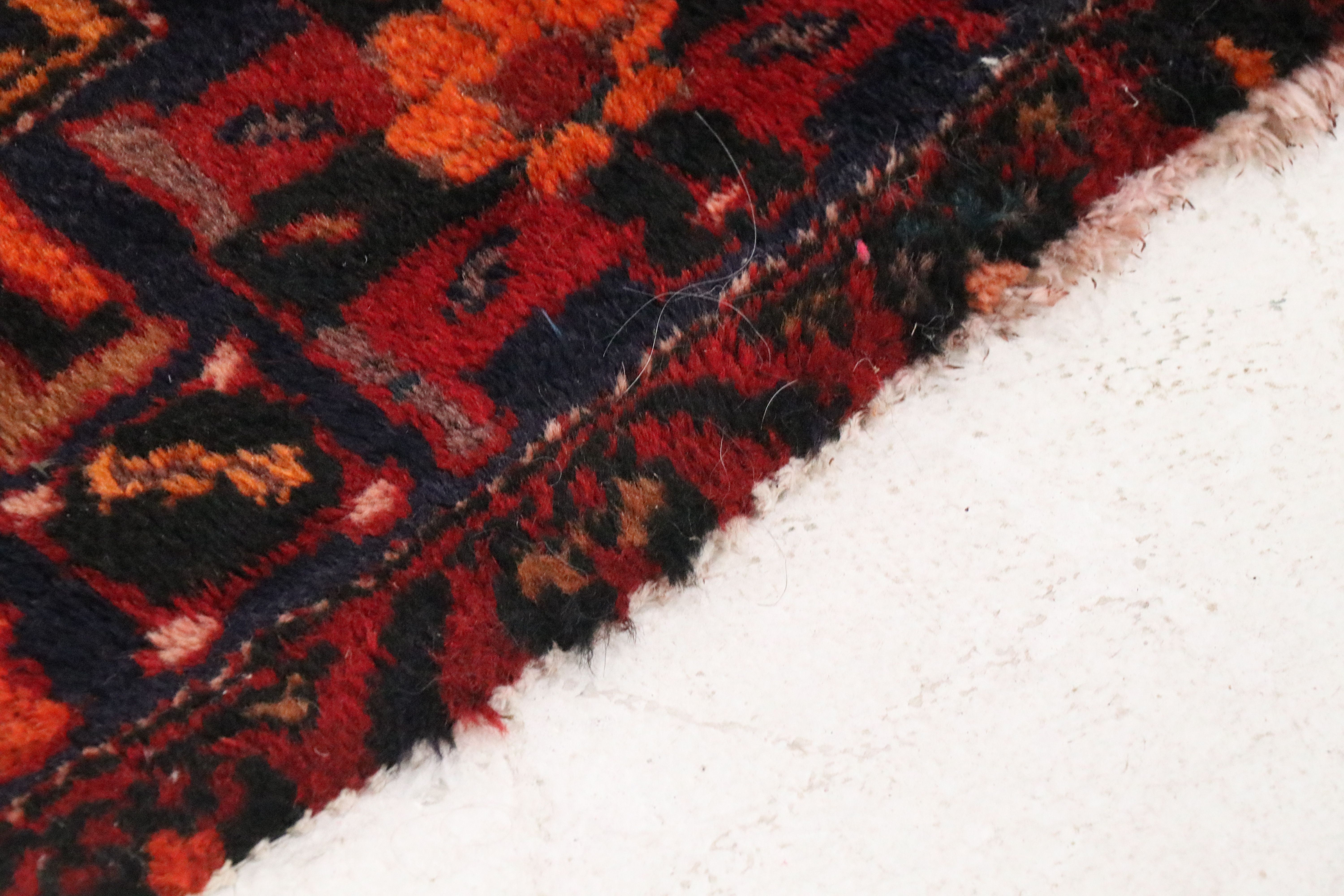 4'5 x 6'7 Hand-Knotted Persian Hamadan Area Rug