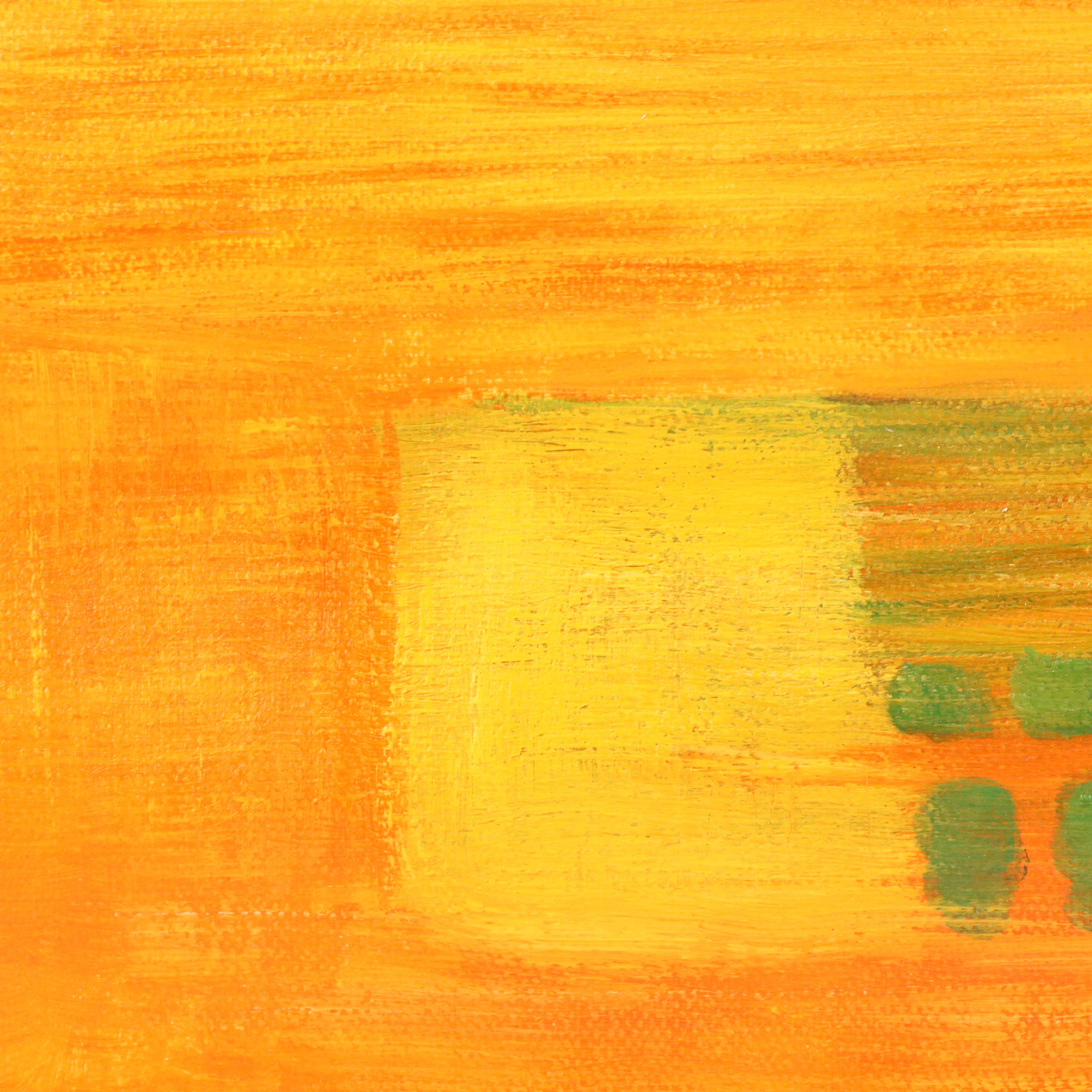 Zheng Oil Painting of Abstract Geometric Tulip, 21st Century