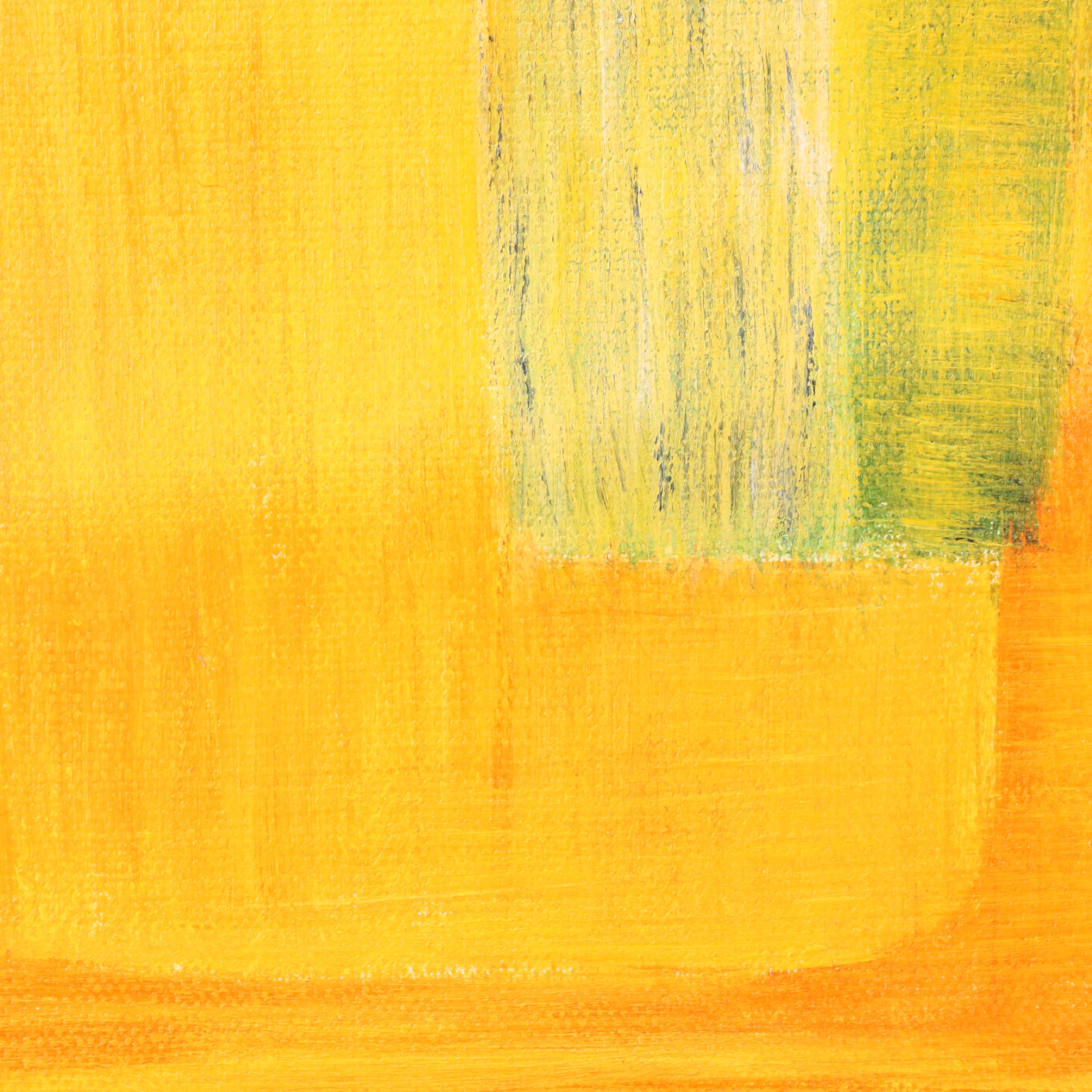 Zheng Oil Painting of Abstract Geometric Tulip, 21st Century