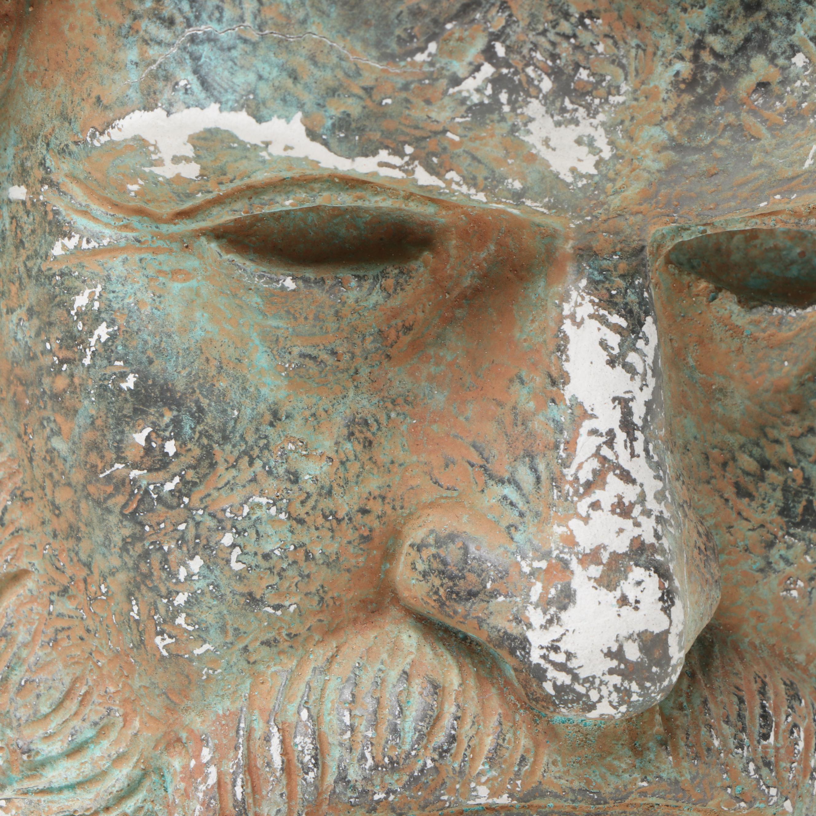 Hellenistic Greek Style Plaster Portrait Bust from Olympia Museum "Boxer"