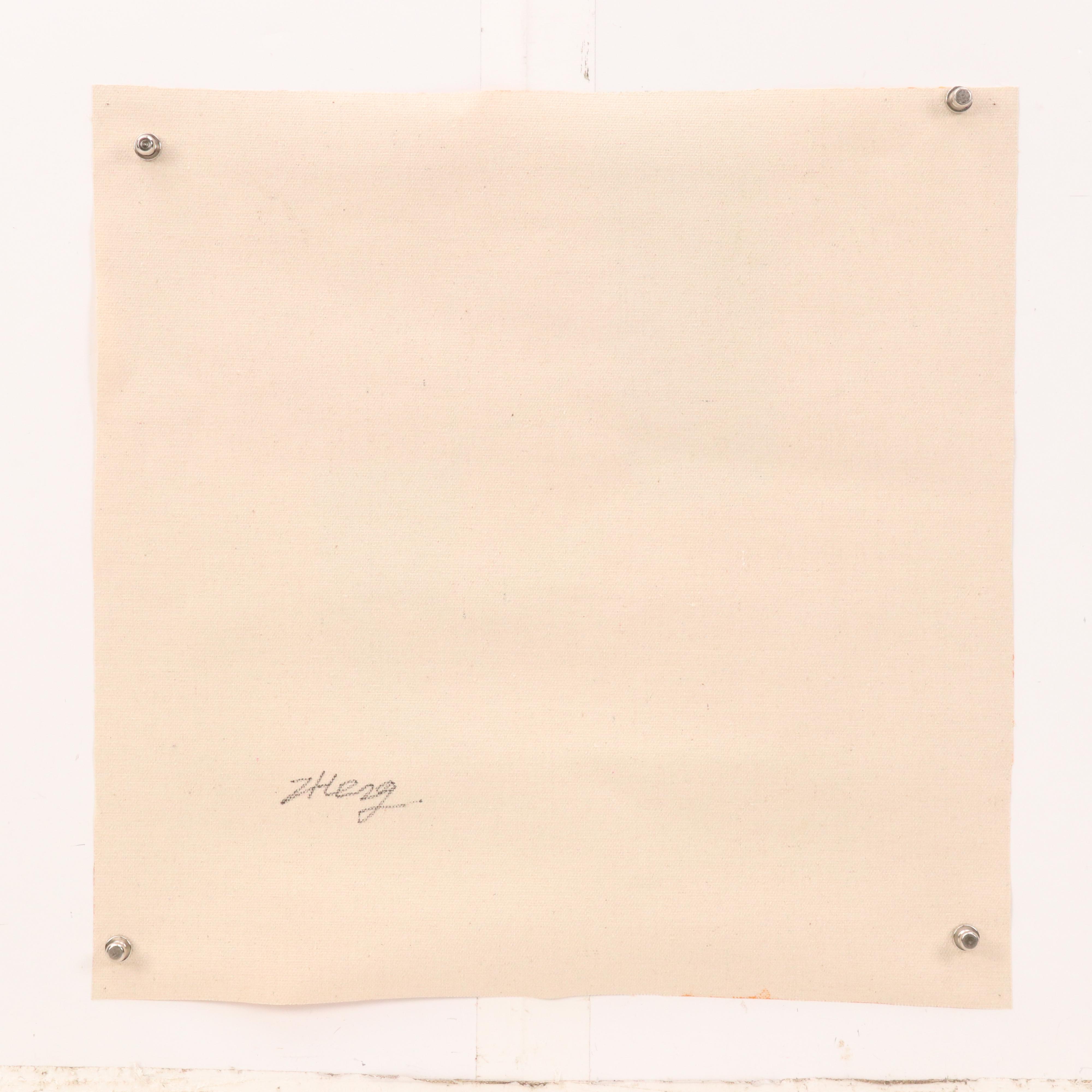 Zheng Oil Painting of Abstract Geometric Tulip, 21st Century