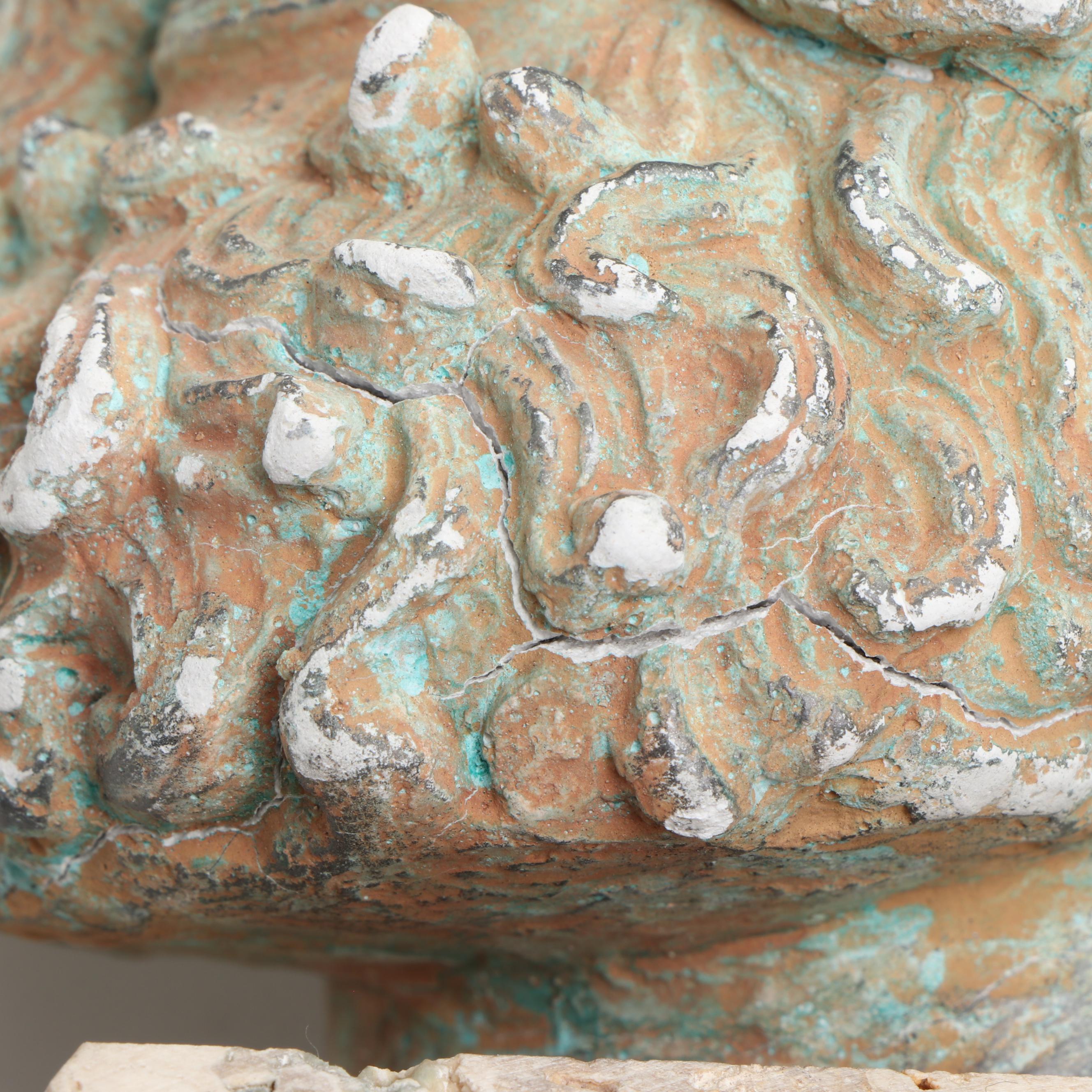 Hellenistic Greek Style Plaster Portrait Bust from Olympia Museum "Boxer"