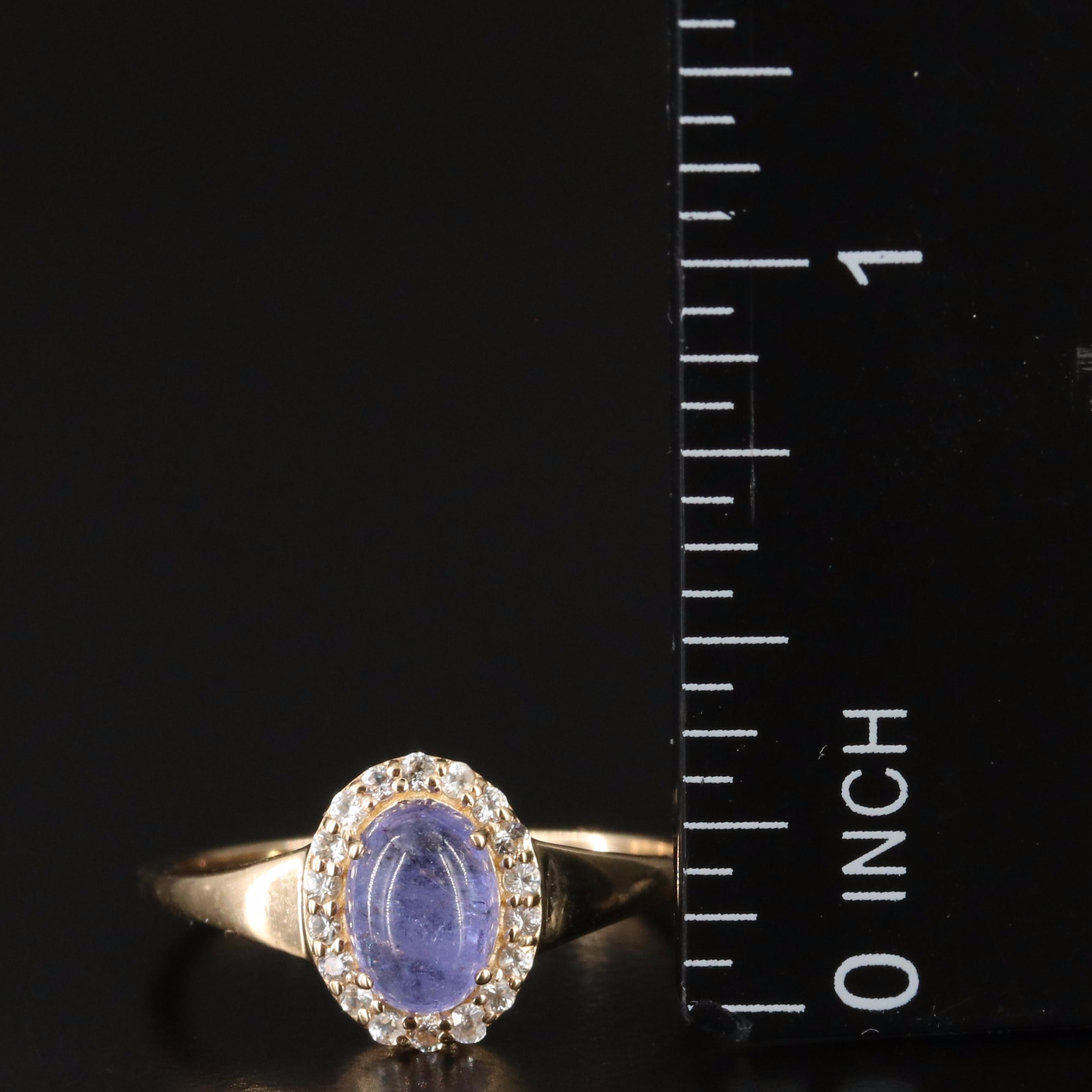 14K Tanzanite and White Sapphire Ring