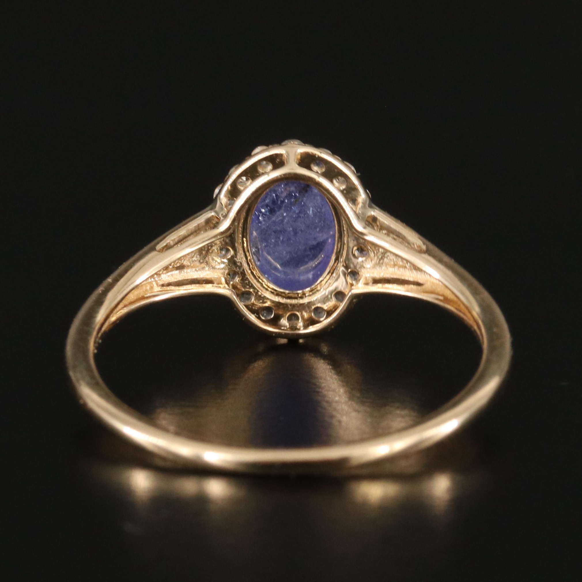 14K Tanzanite and White Sapphire Ring
