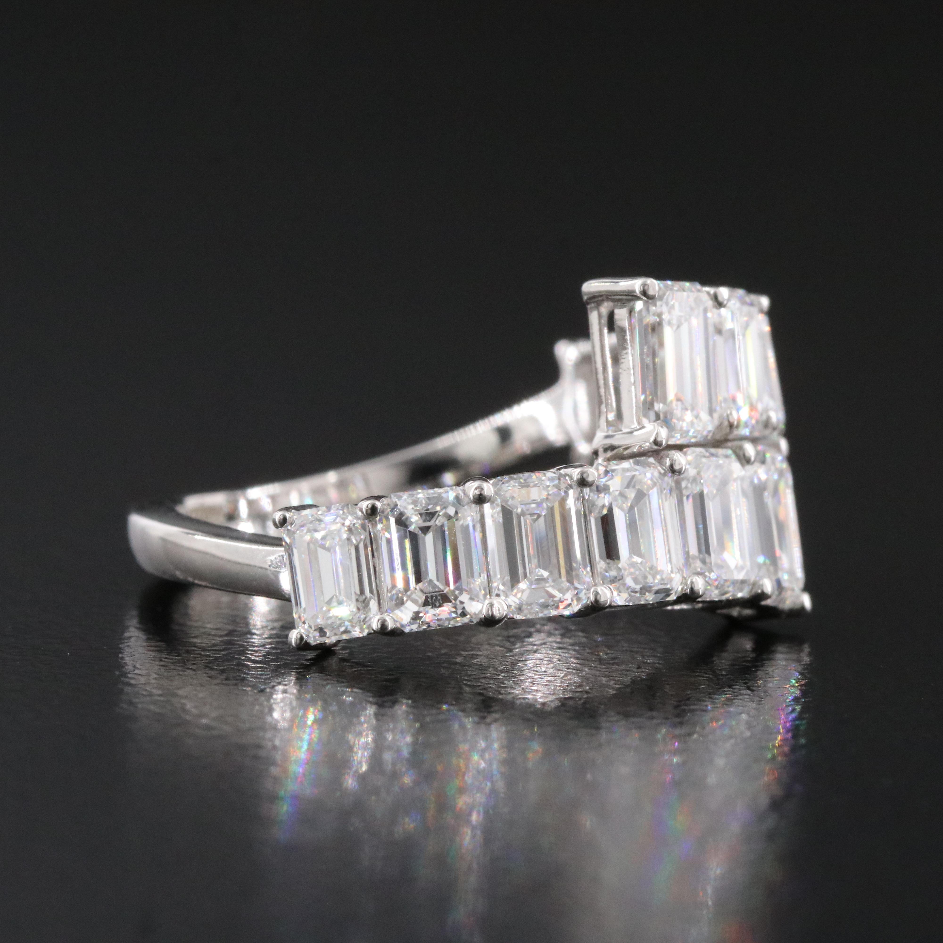 Platinum 3.92 CTW Lab Grown Diamond Ring