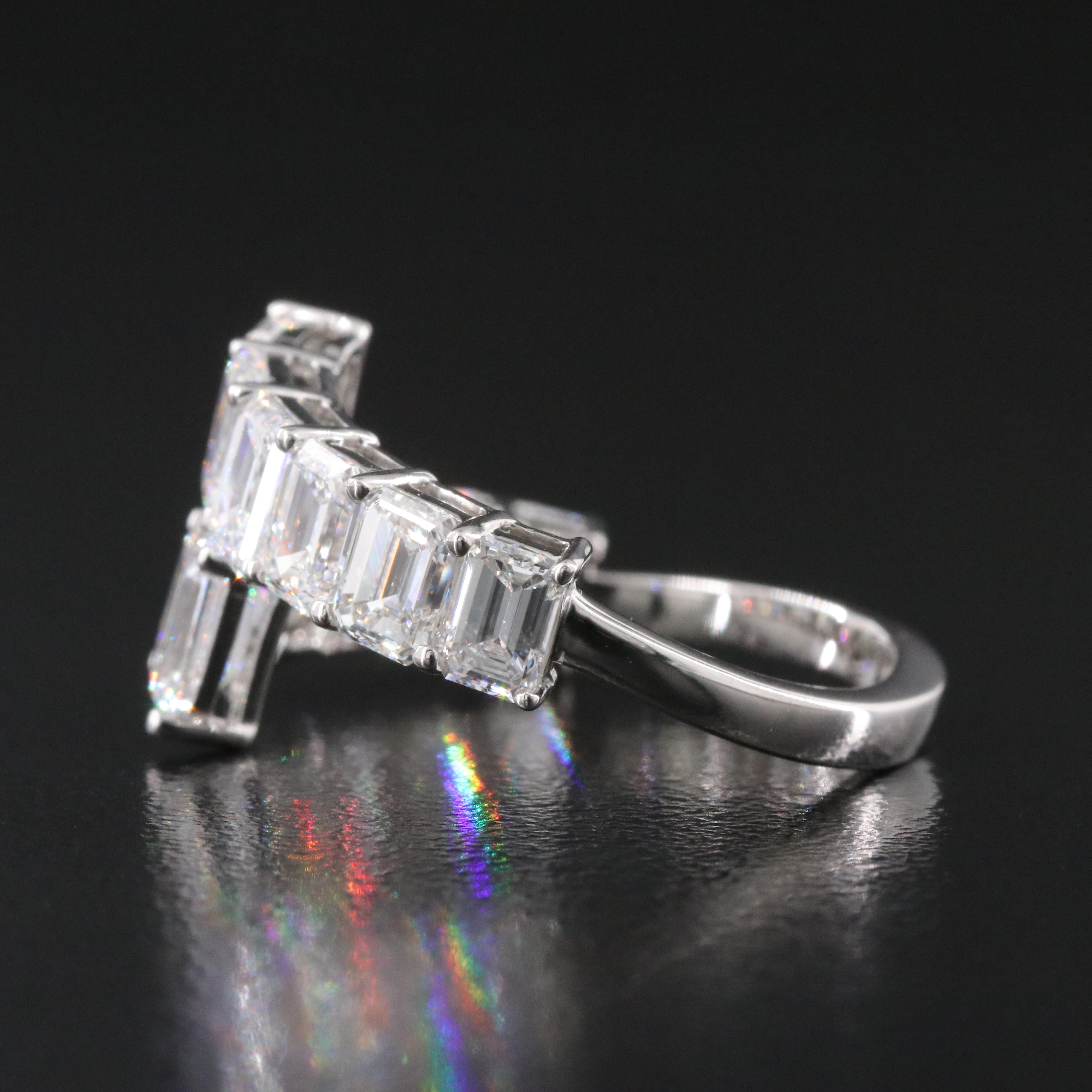 Platinum 3.92 CTW Lab Grown Diamond Ring