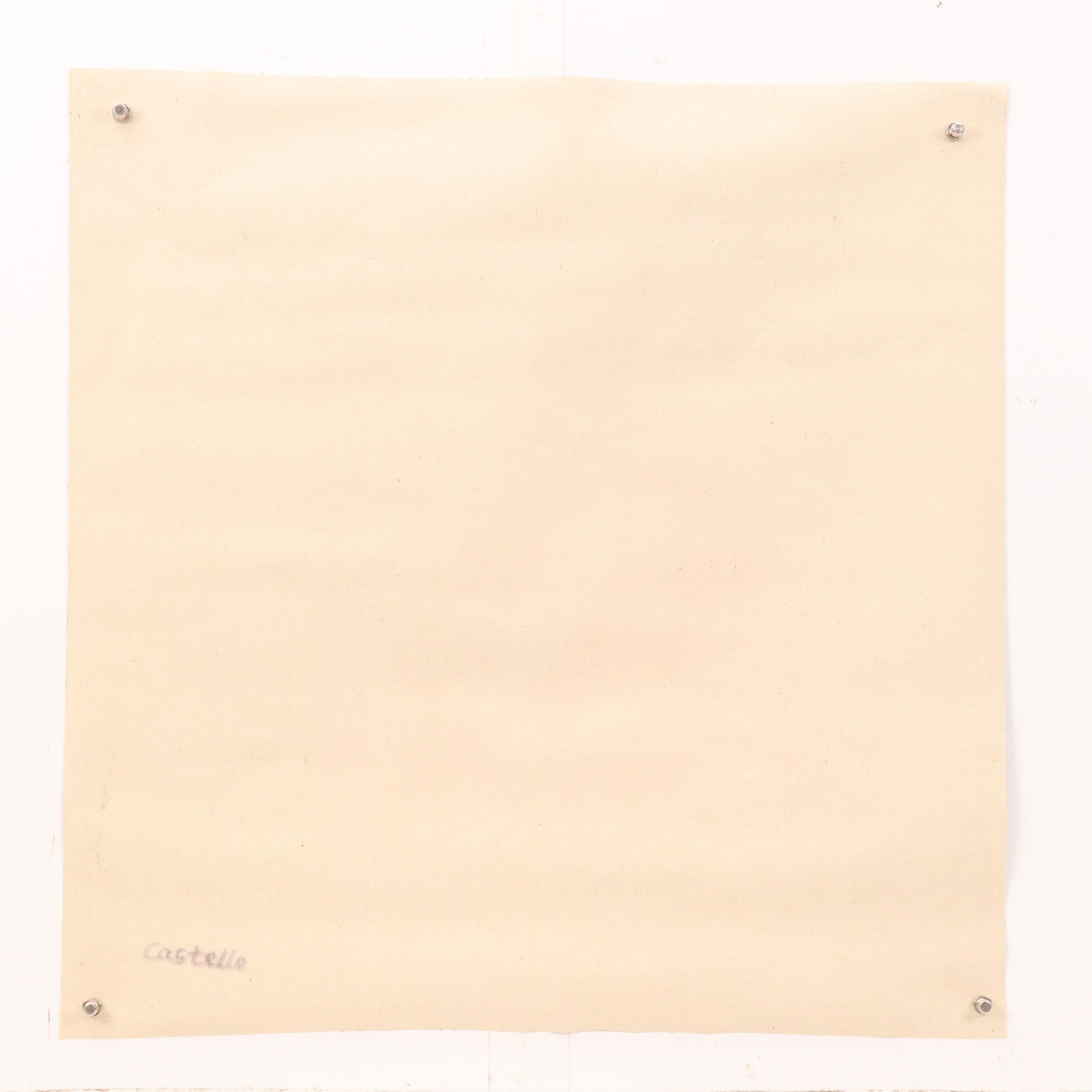 Castello Oil Painting of Cow with Blue Flowers, 21st Century