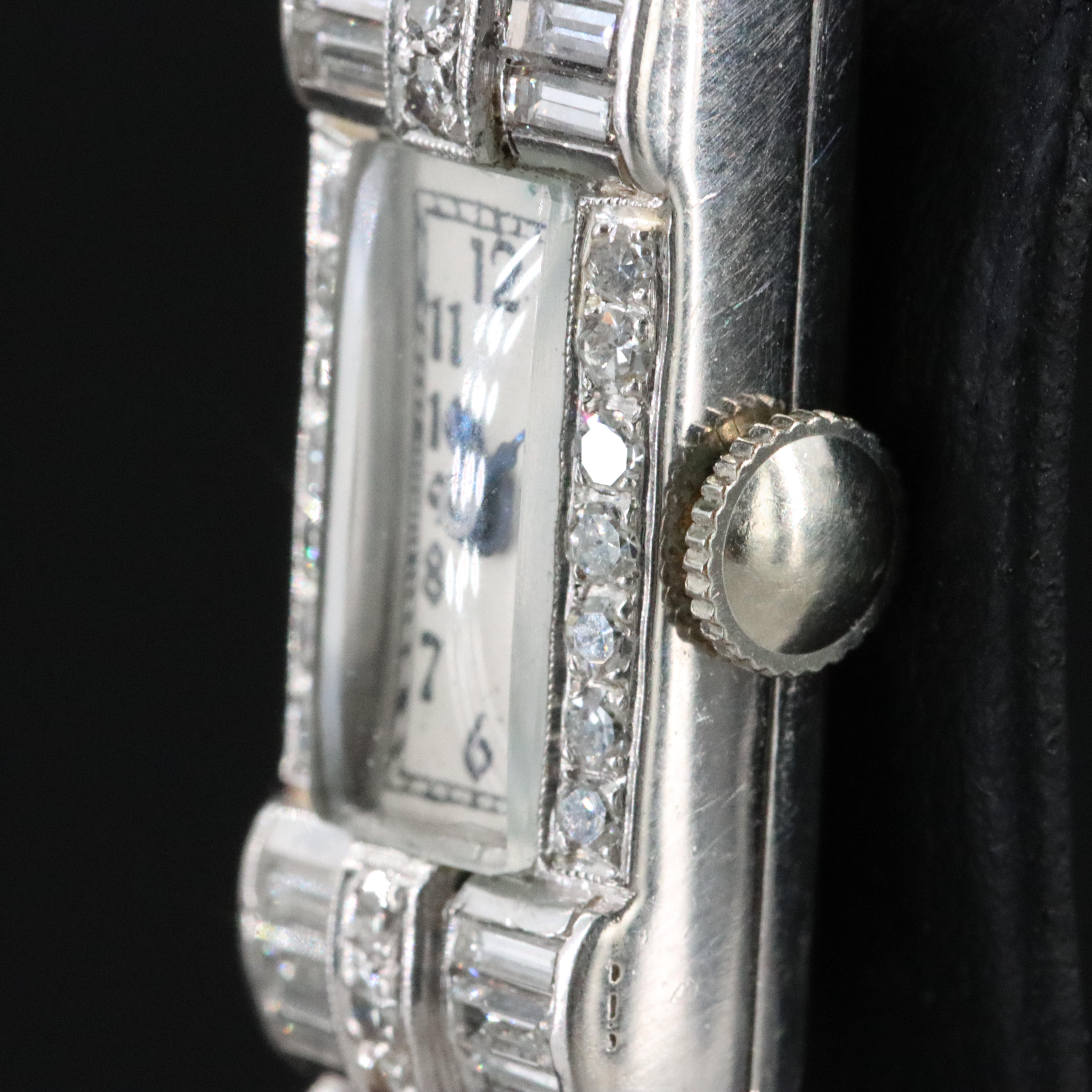 Vintage 1.57 CTW Diamond Platinum -14K Swiss Watch