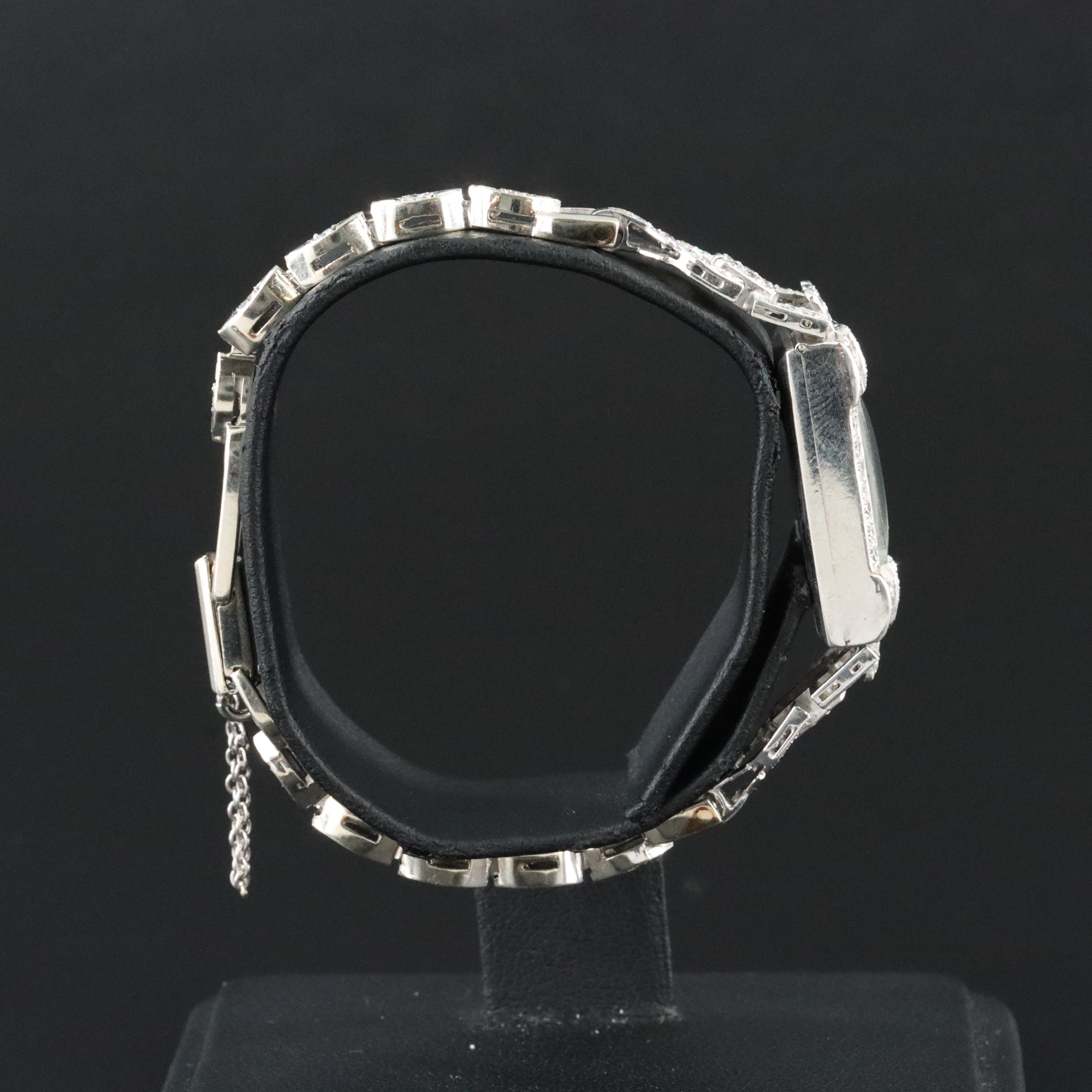 Vintage 1.57 CTW Diamond Platinum -14K Swiss Watch