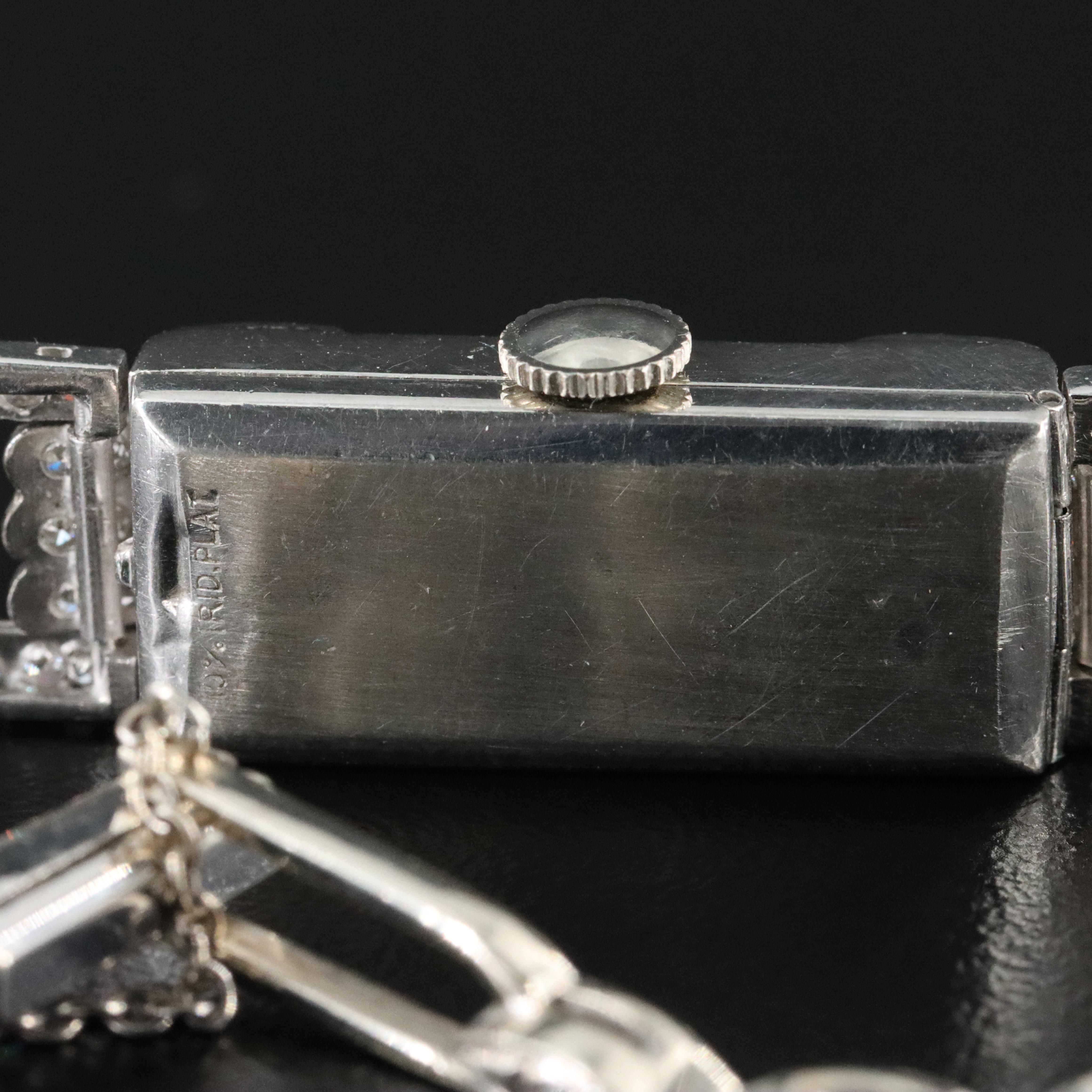 Vintage 1.57 CTW Diamond Platinum -14K Swiss Watch