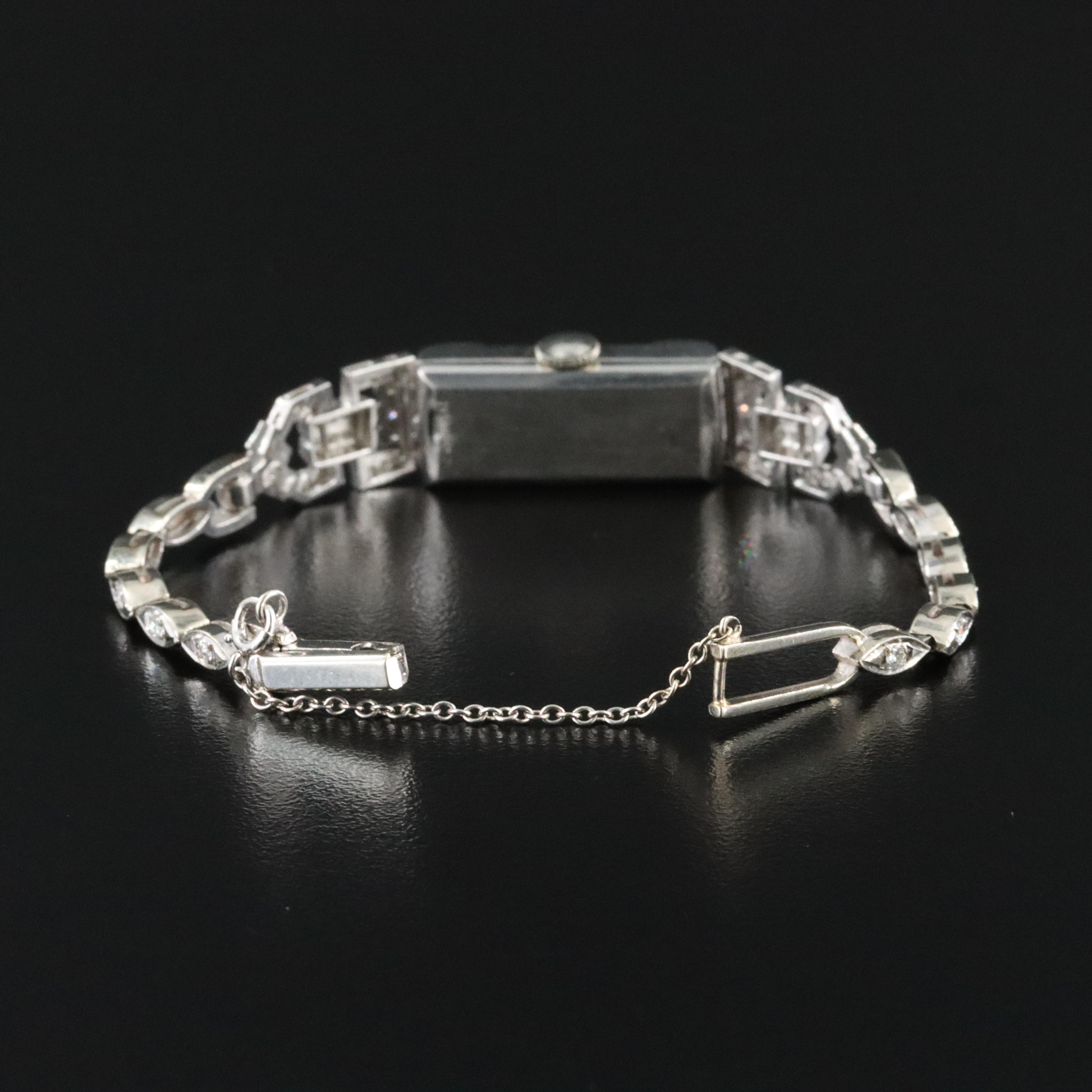 Vintage 1.57 CTW Diamond Platinum -14K Swiss Watch