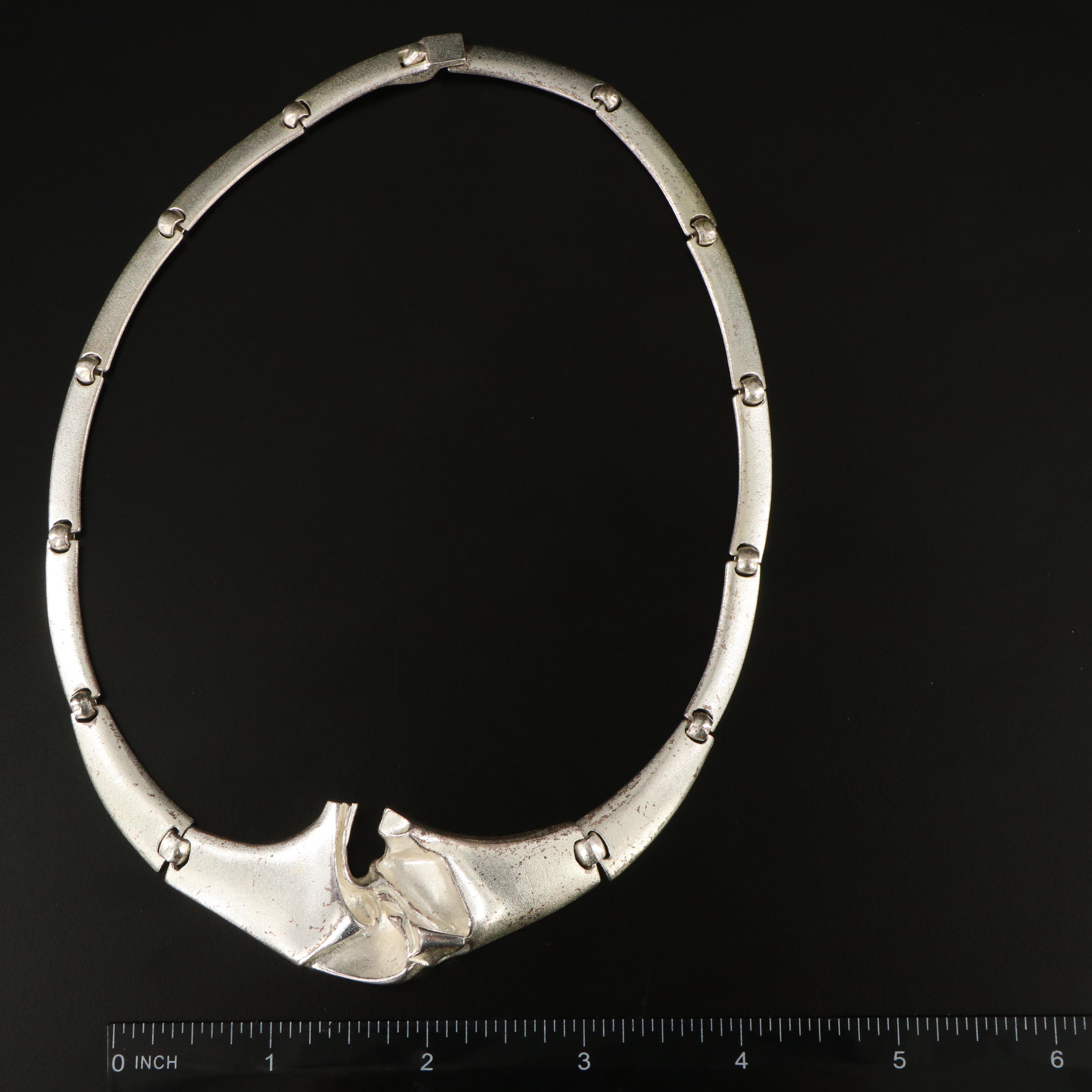 Björn Weckstrom for Lapponia Modernist Sterling Necklace