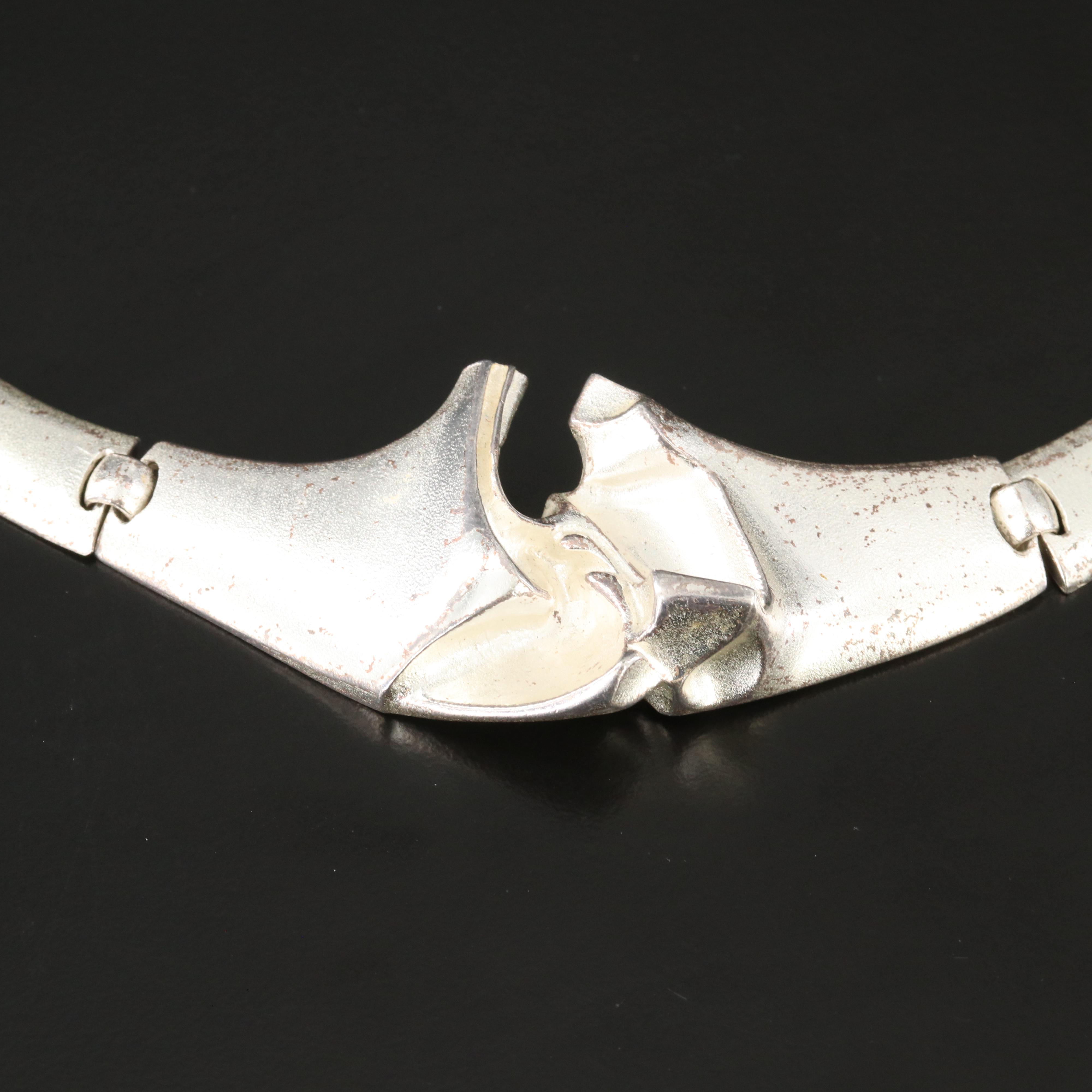 Björn Weckstrom for Lapponia Modernist Sterling Necklace