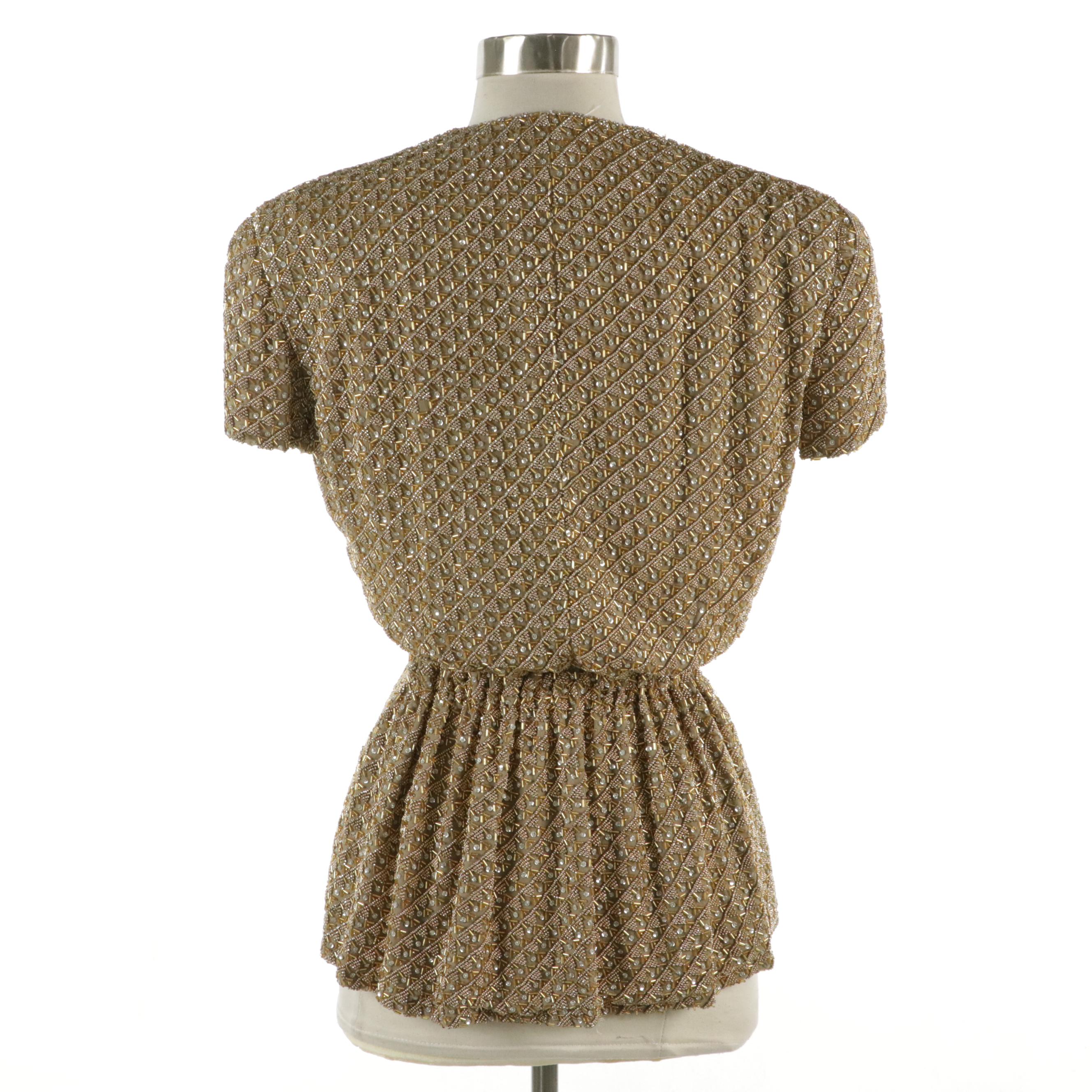 Giorgio Armani Beaded Silk Top