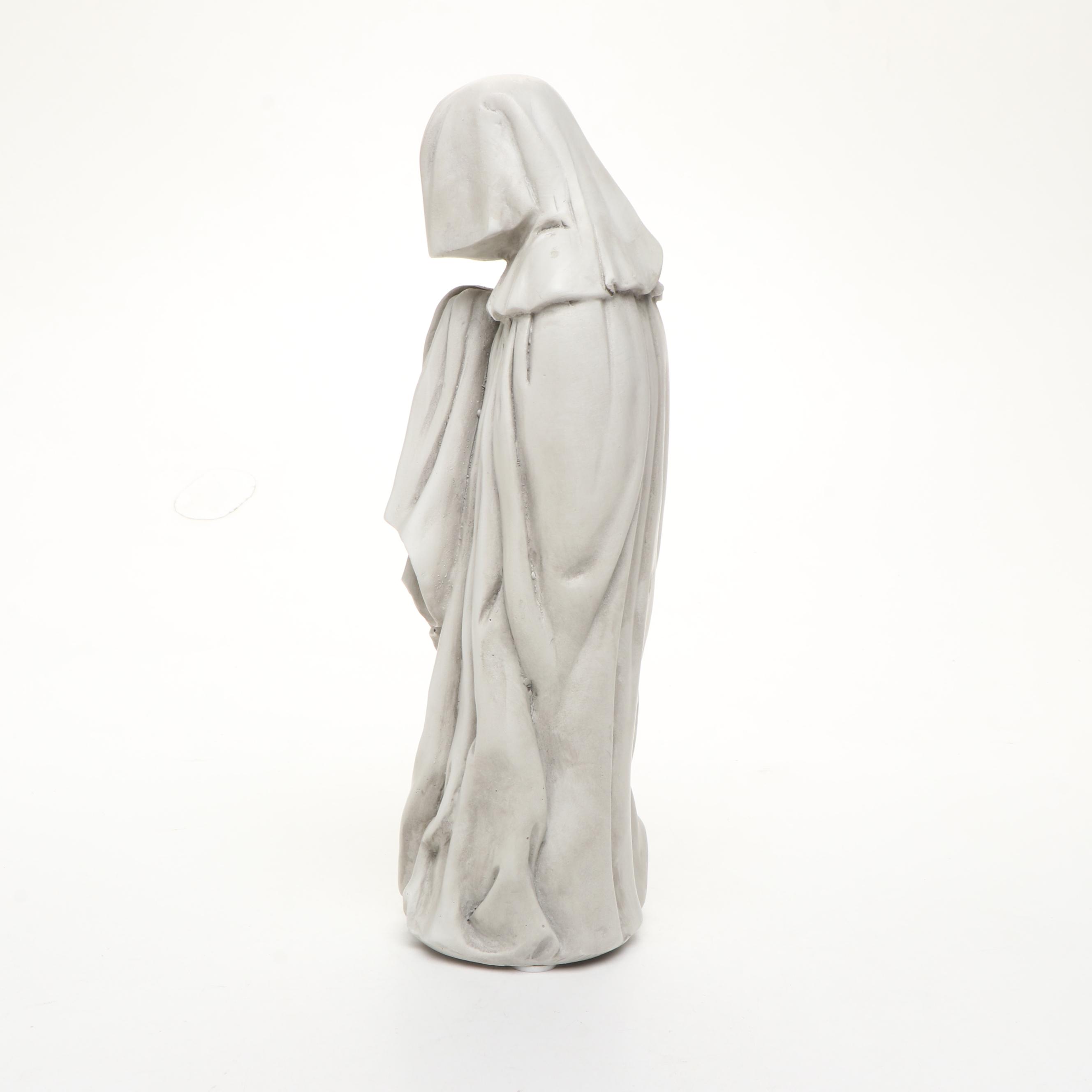 French Replica 'Pleurant" Medieval Mourning Resin Figurine