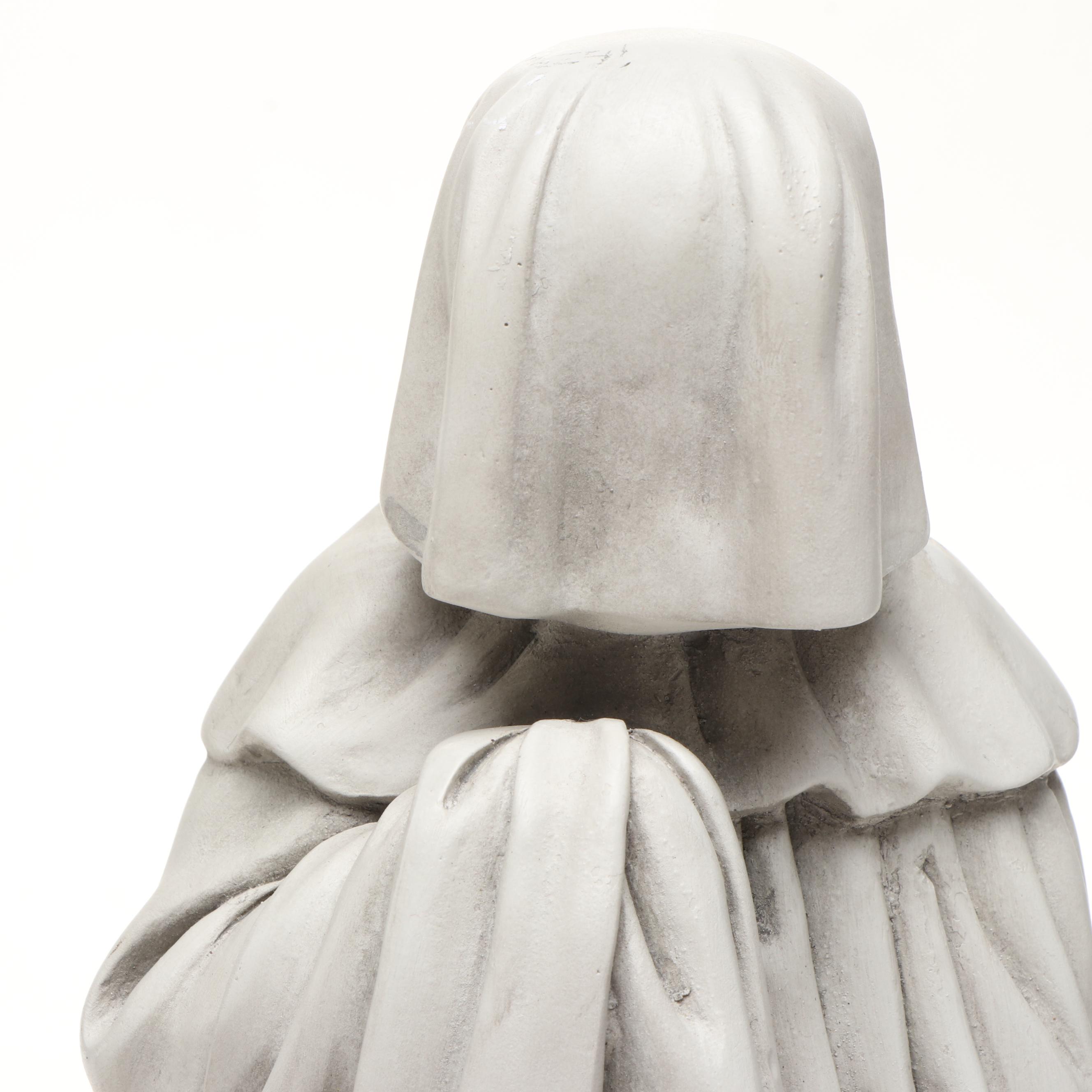 French Replica 'Pleurant" Medieval Mourning Resin Figurine