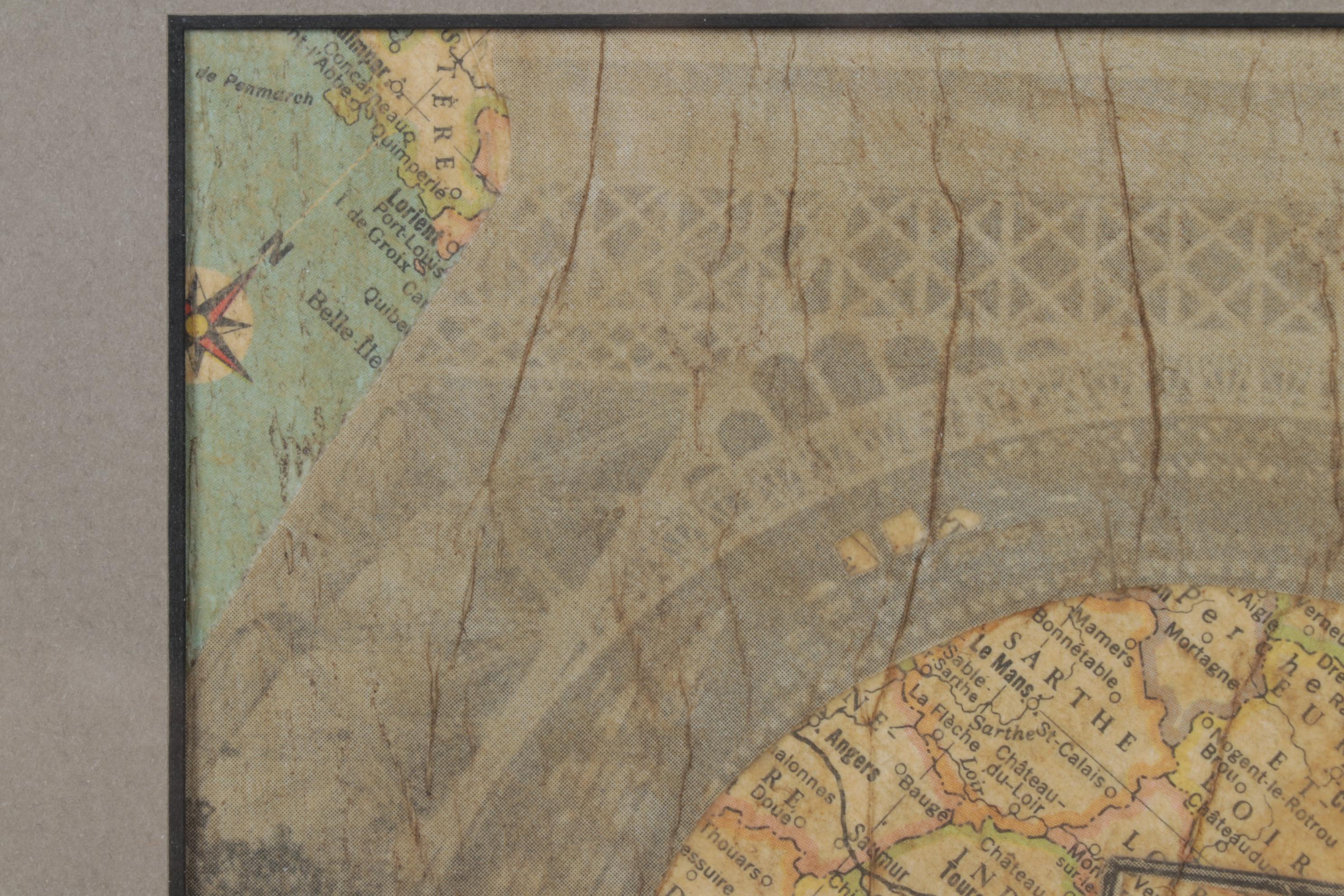 Sherman Mixed Media Collage "The Tourist," 2006