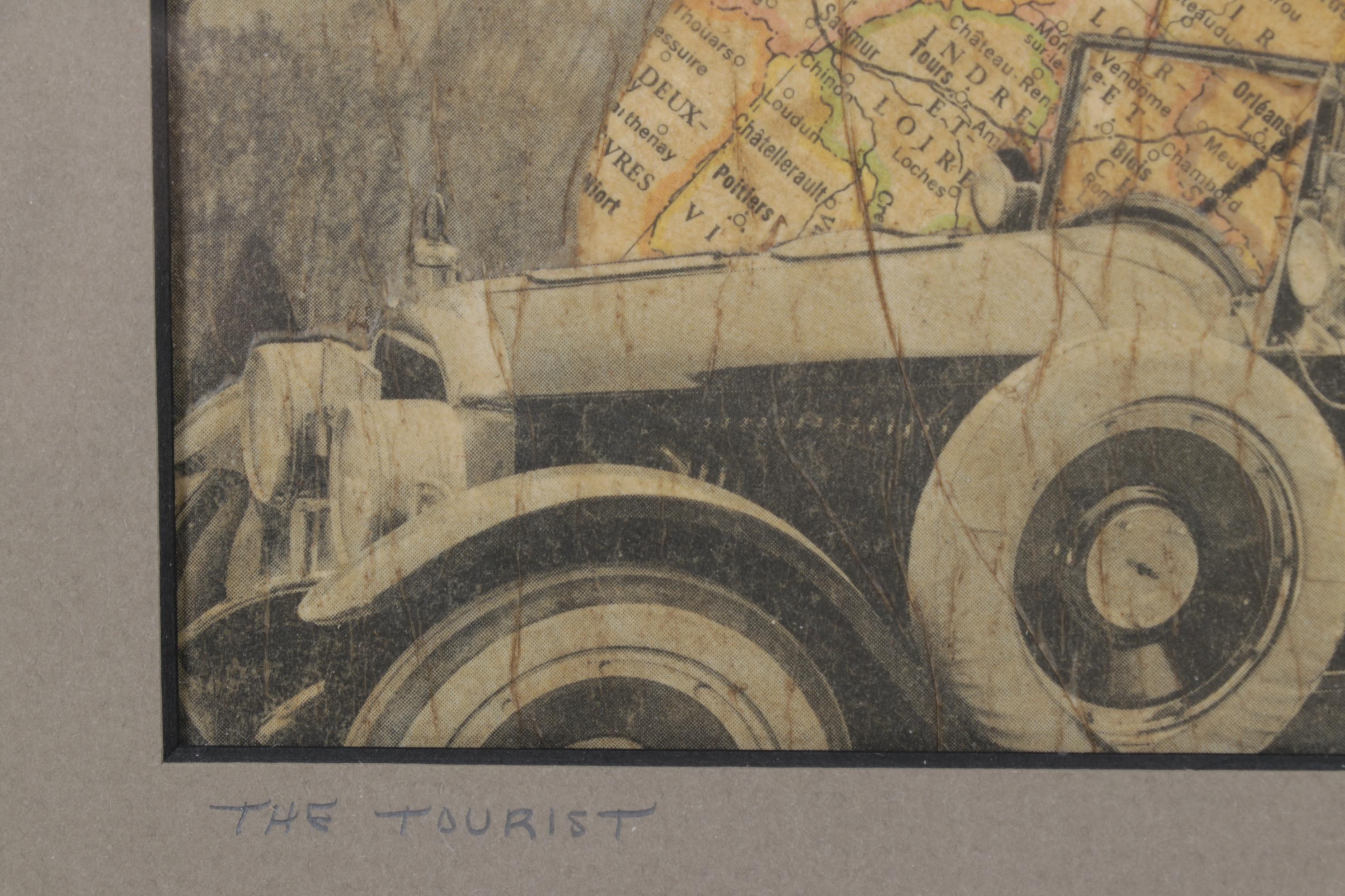 Sherman Mixed Media Collage "The Tourist," 2006