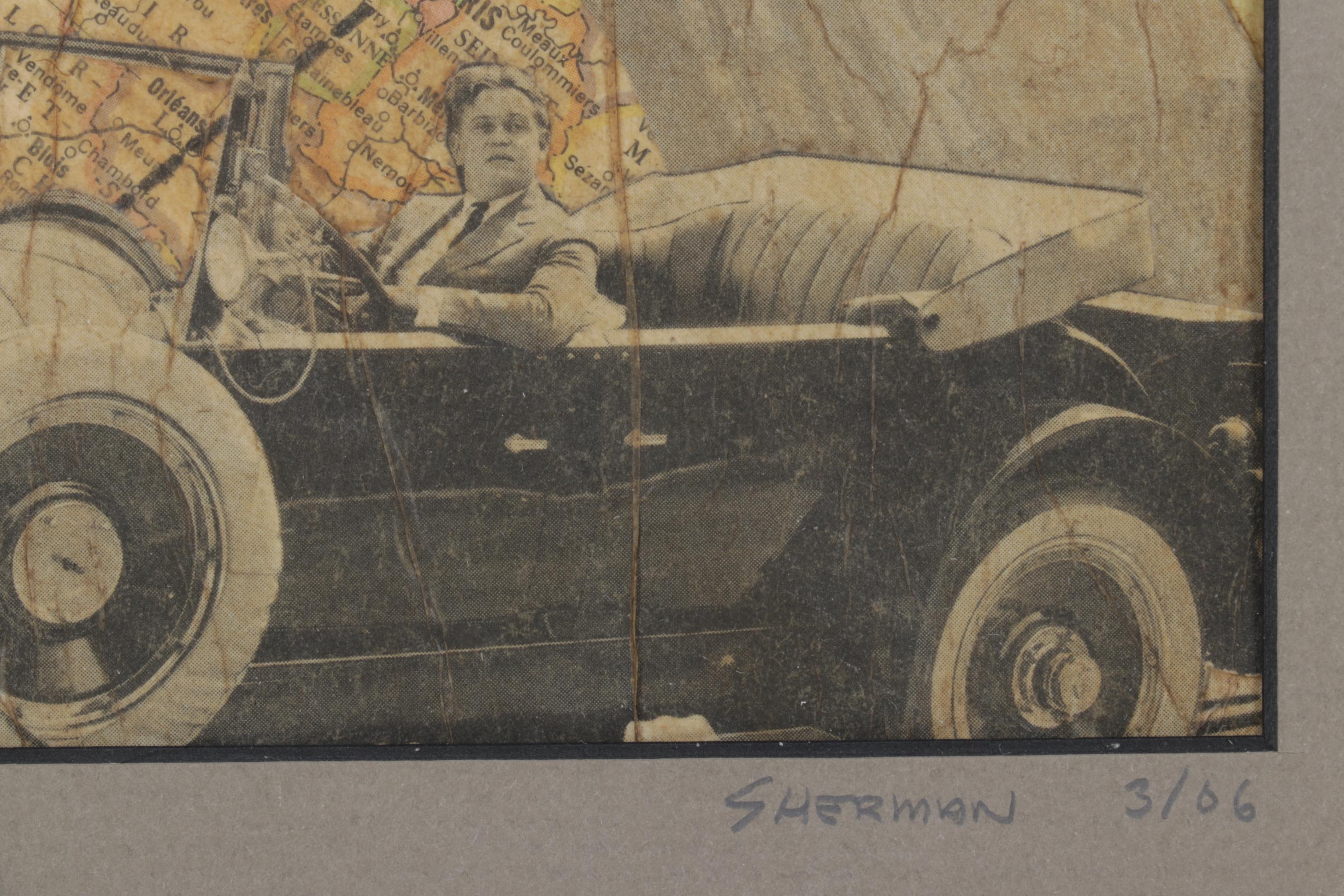 Sherman Mixed Media Collage "The Tourist," 2006