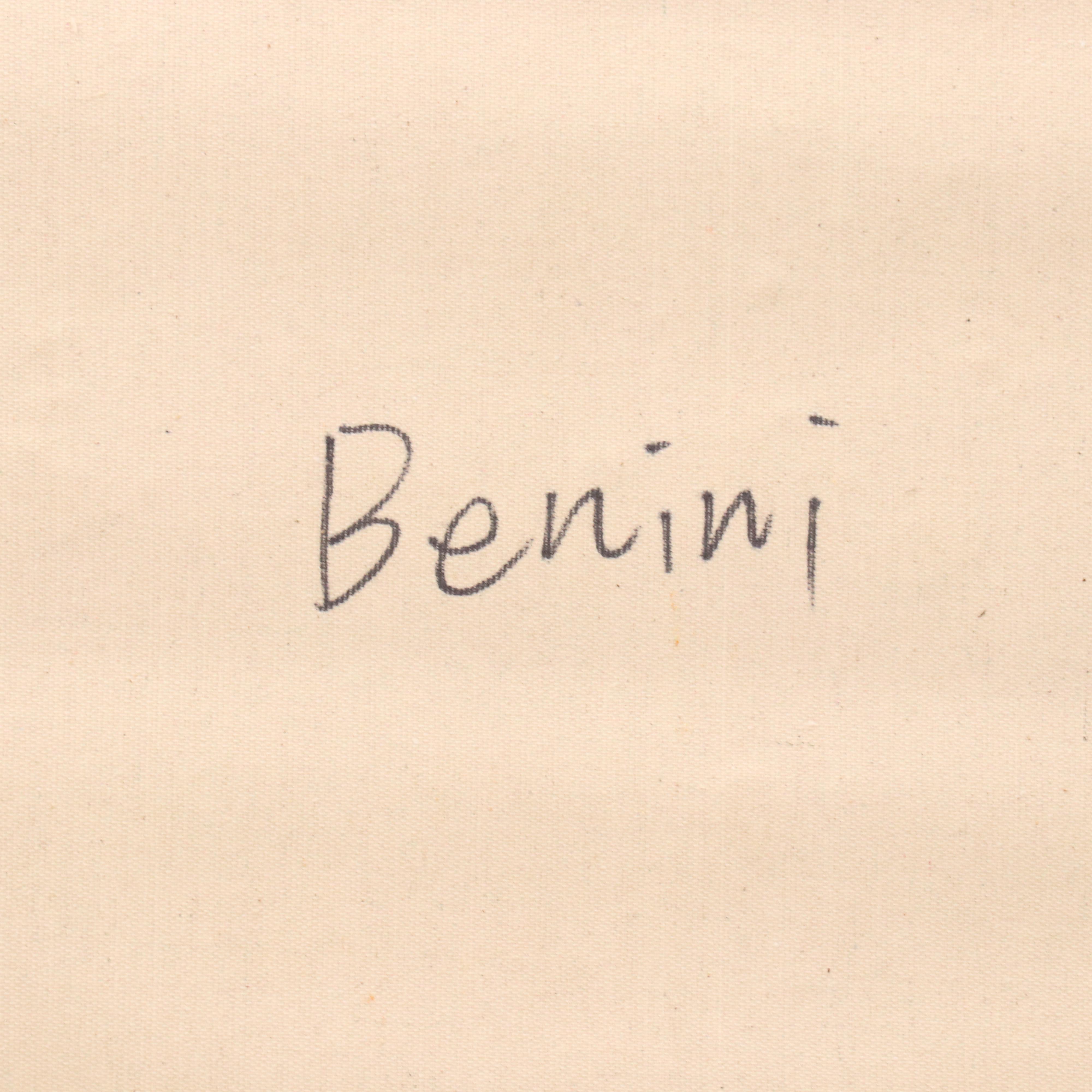 Benini Oil Painting of Stylized Field of Flowers, 21st Century