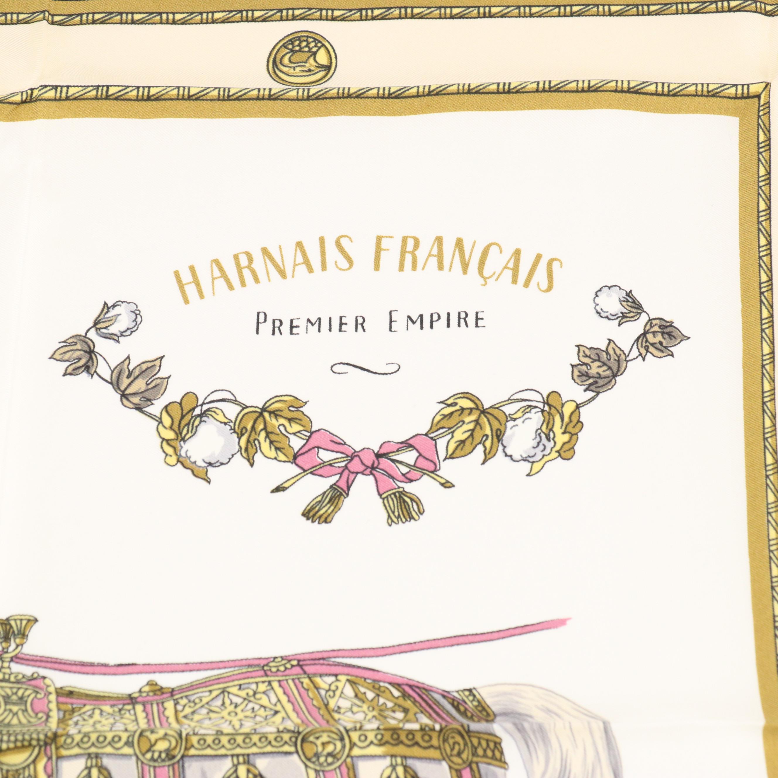 Hermès "Harnais Français Premier Empire" Silk Twill Scarf 90