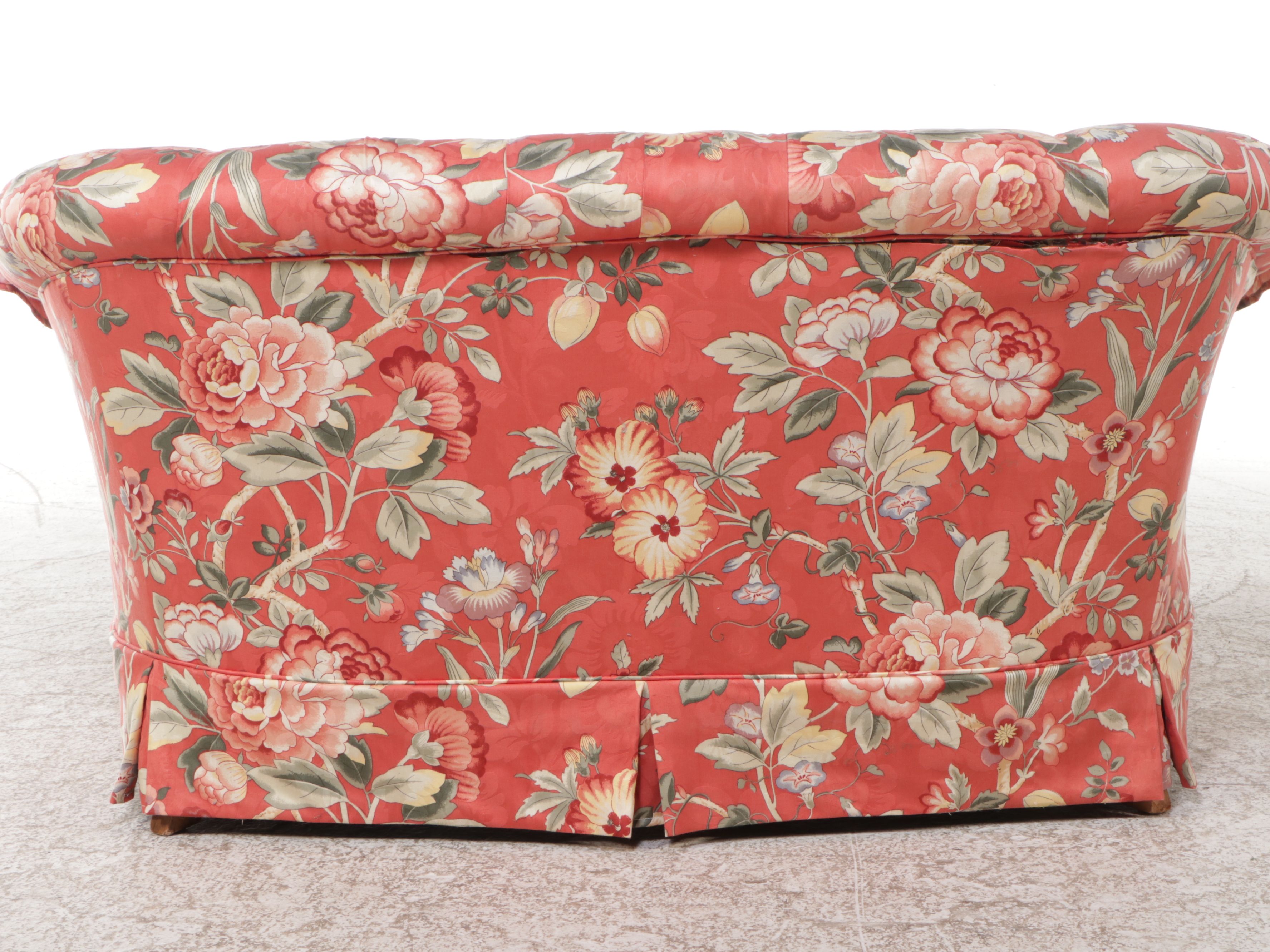 Floral Upholstered Settee