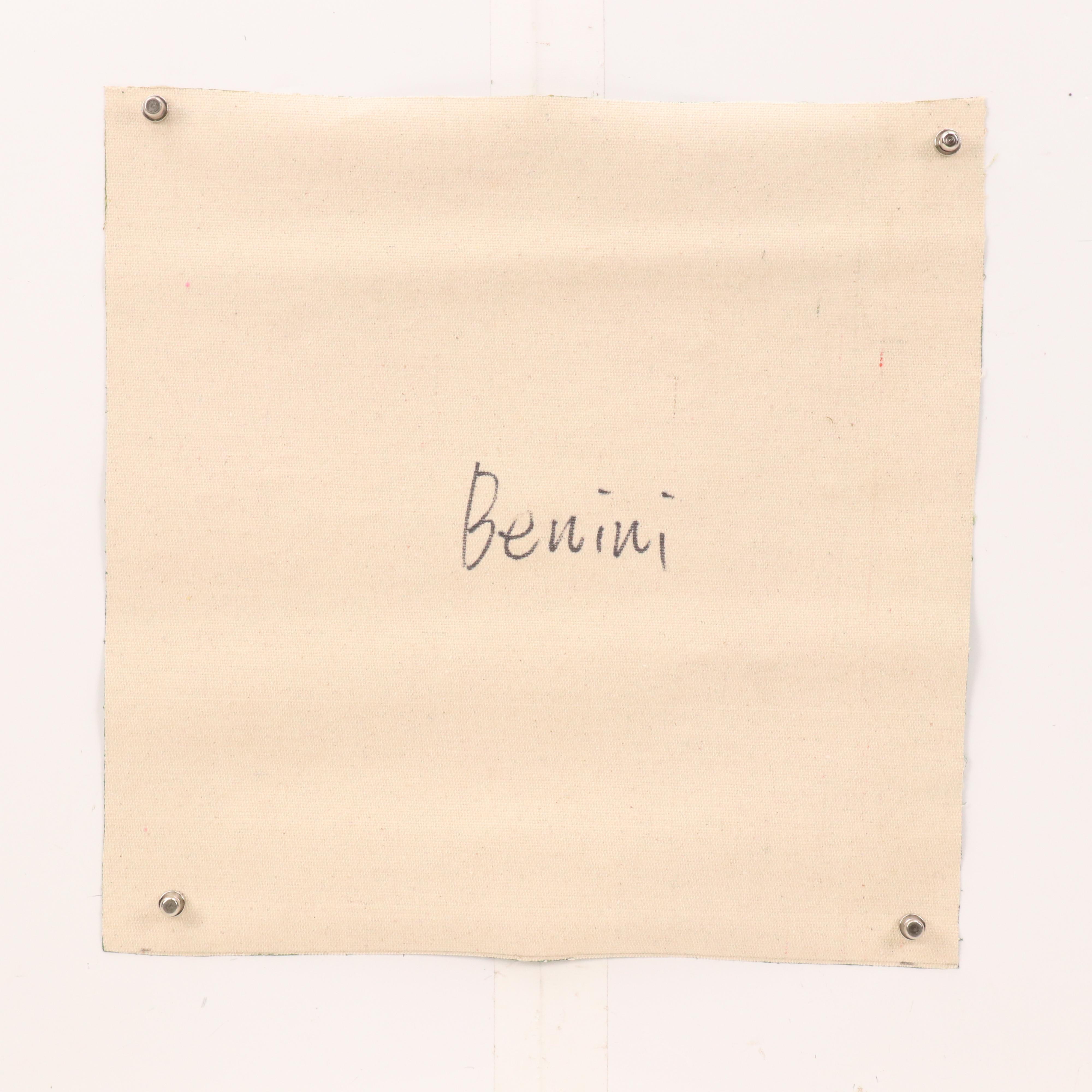 Benini Oil Painting of Stylized Field of Flowers, 21st Century