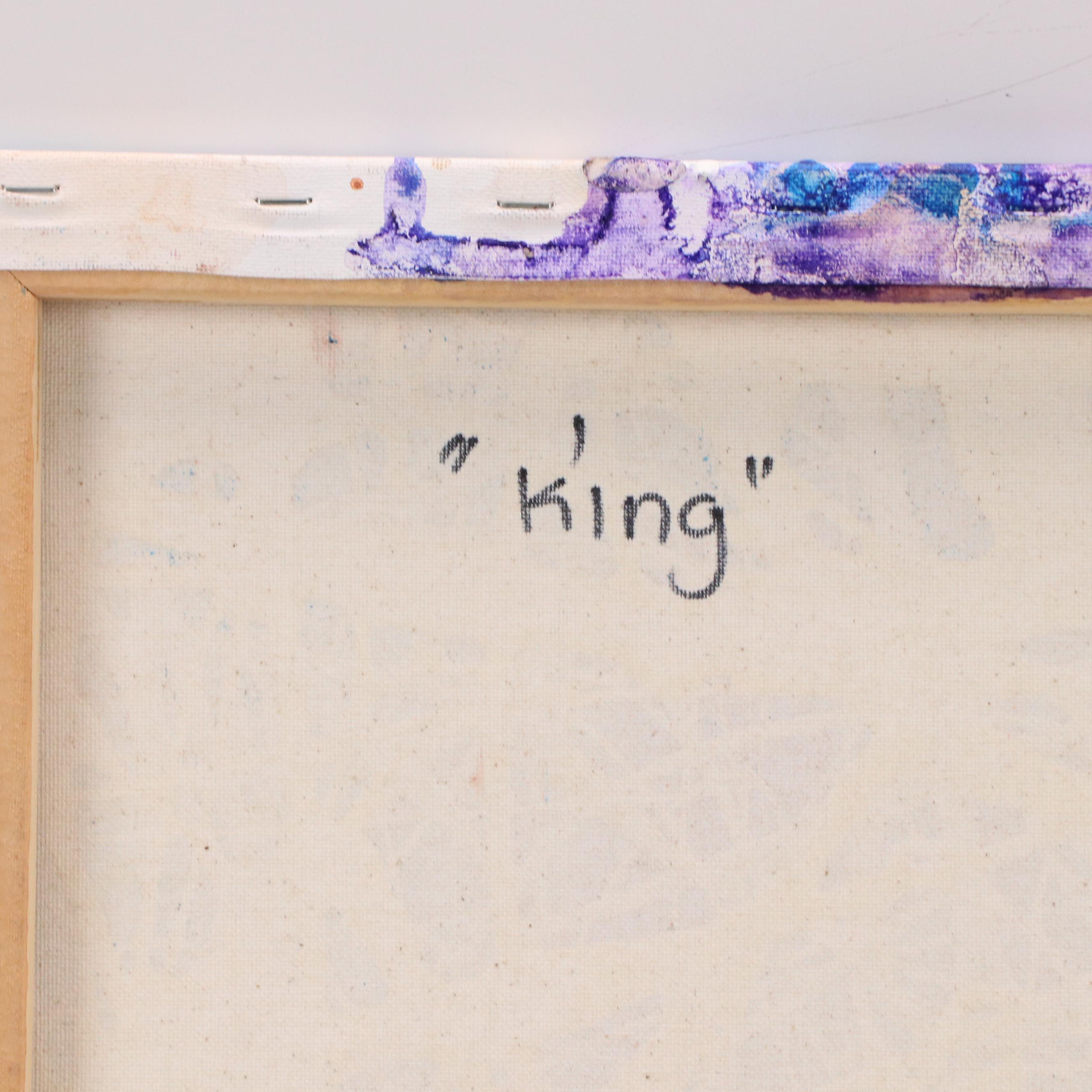 Abiola Idowu Stylized Acrylic Portrait "King," 2022