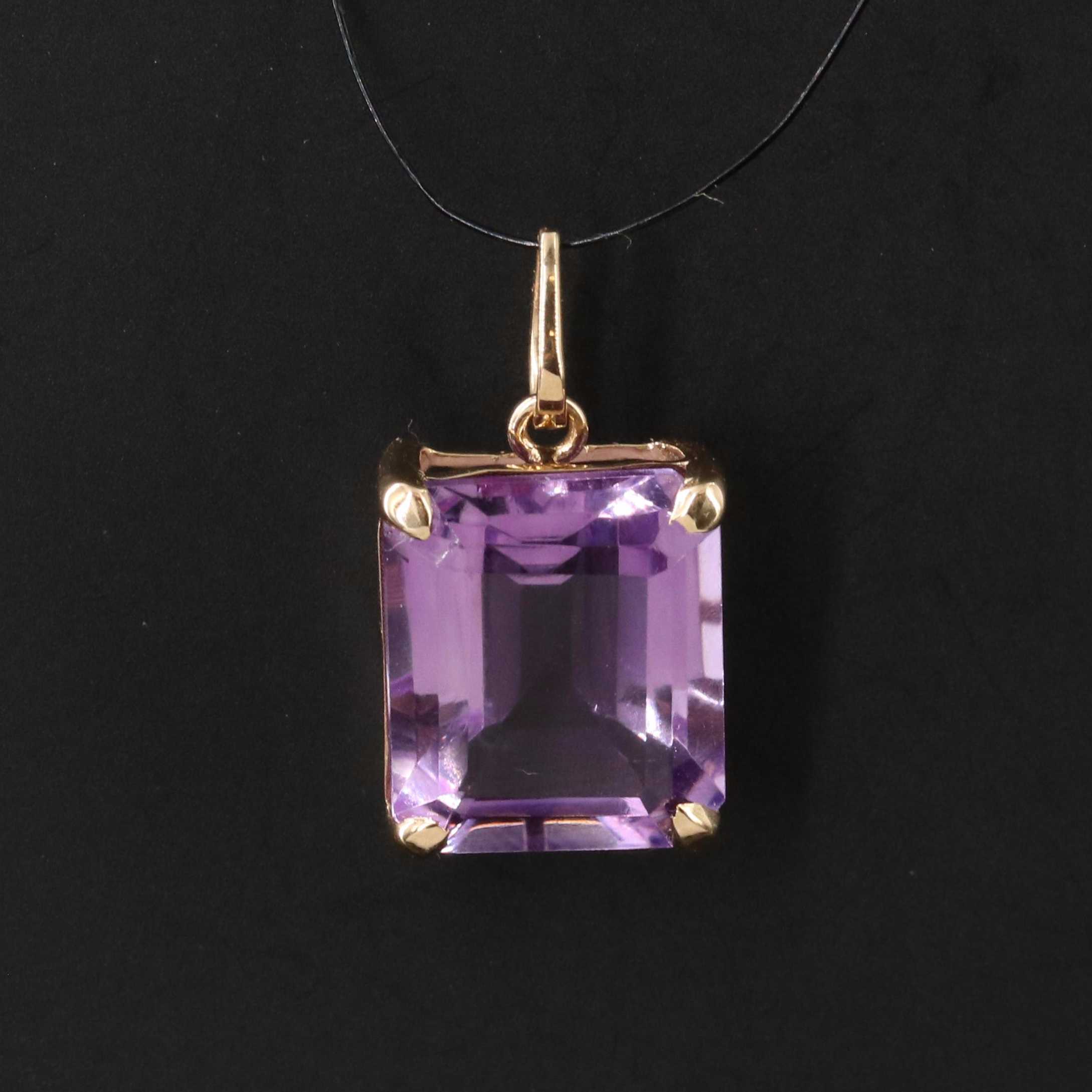 14K Amethyst Pendant
