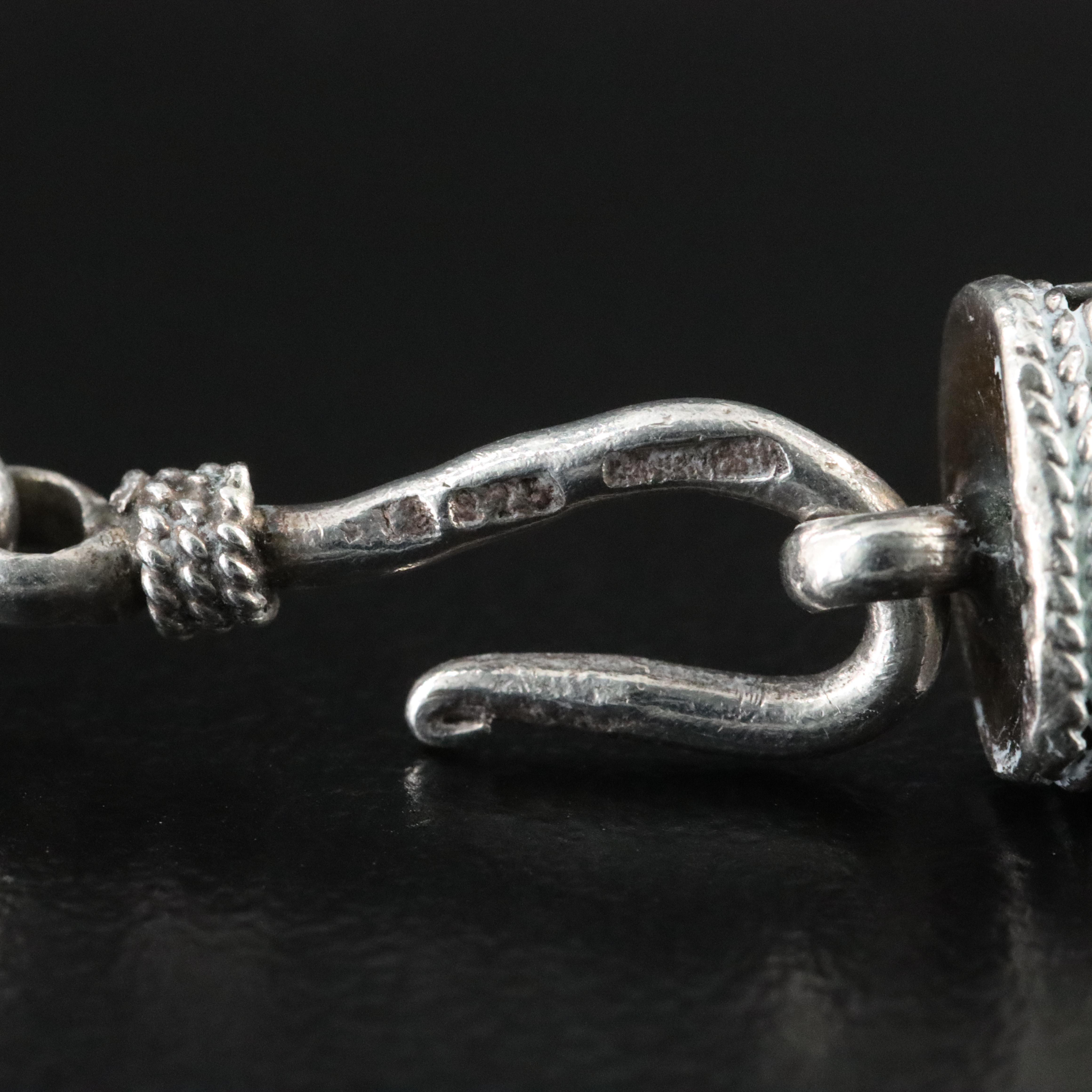 Sterling Double Foxtail Chain Bracelet