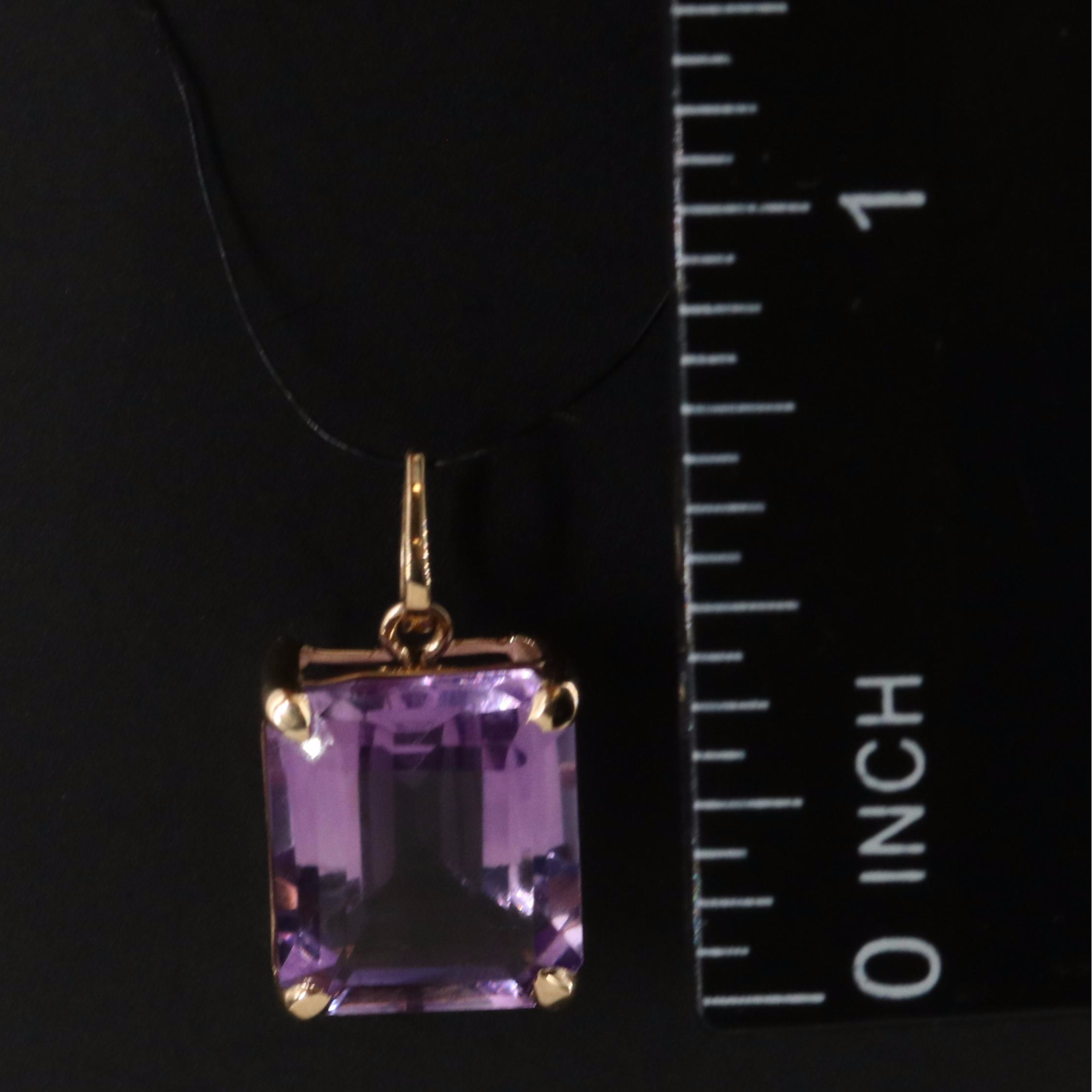 14K Amethyst Pendant