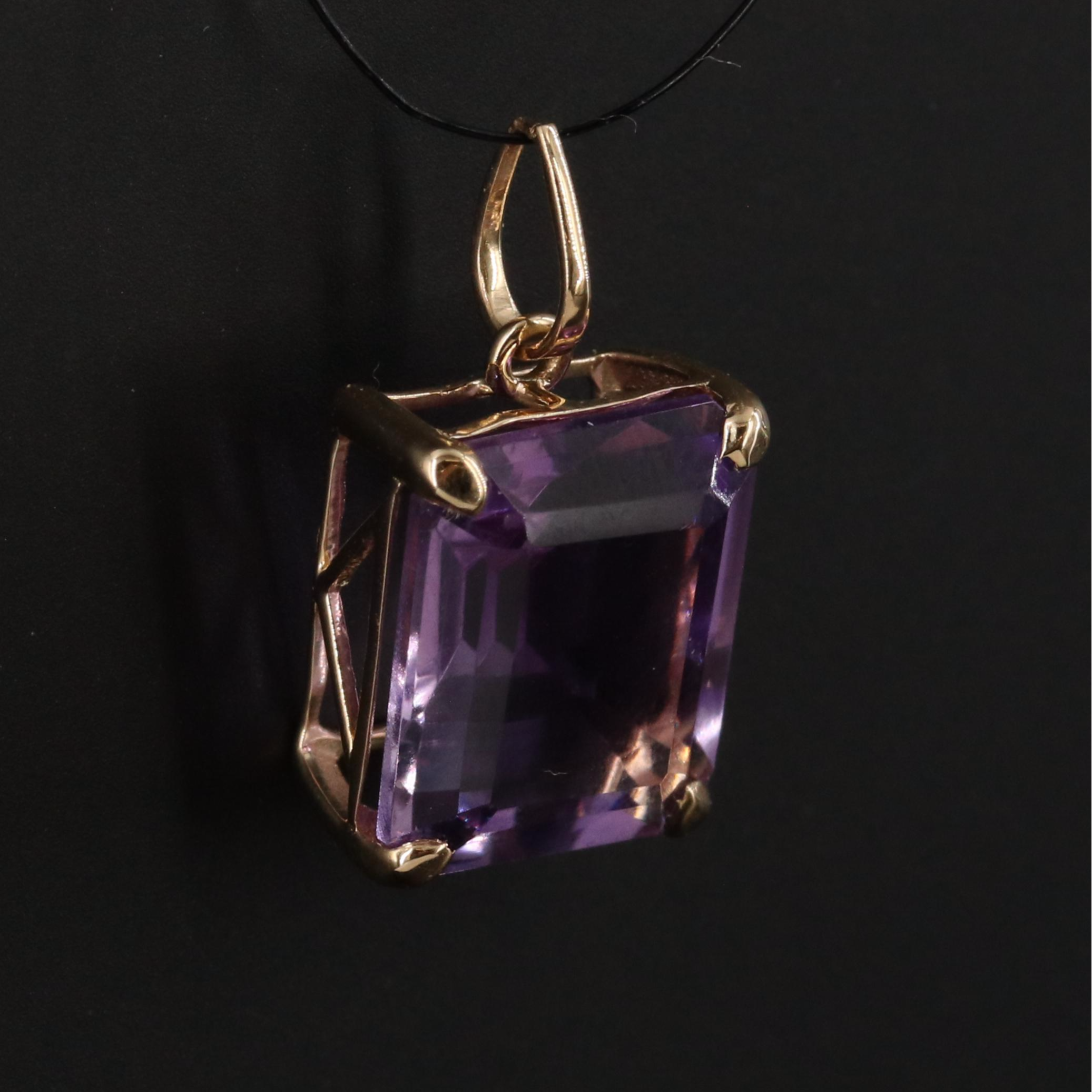 14K Amethyst Pendant