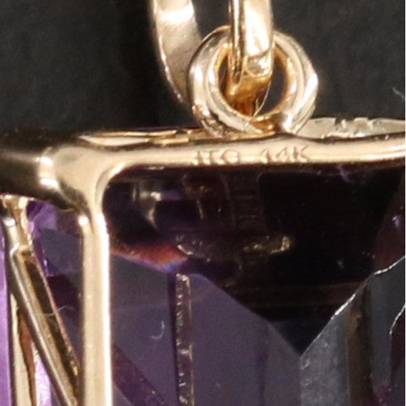 14K Amethyst Pendant