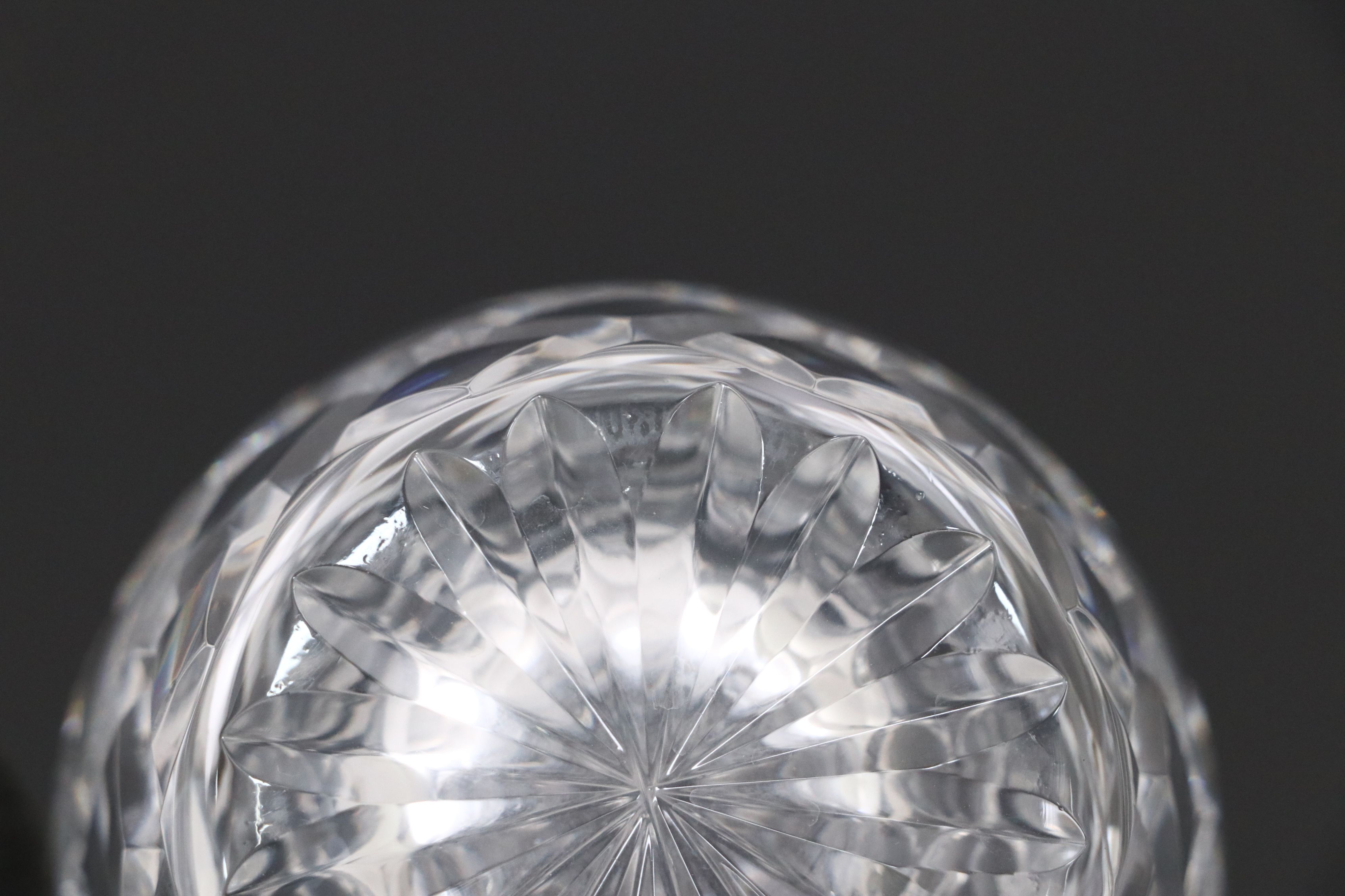 Waterford "Glandore" Crystal Compote and Vase with Fostoria Bowl and Other Glass