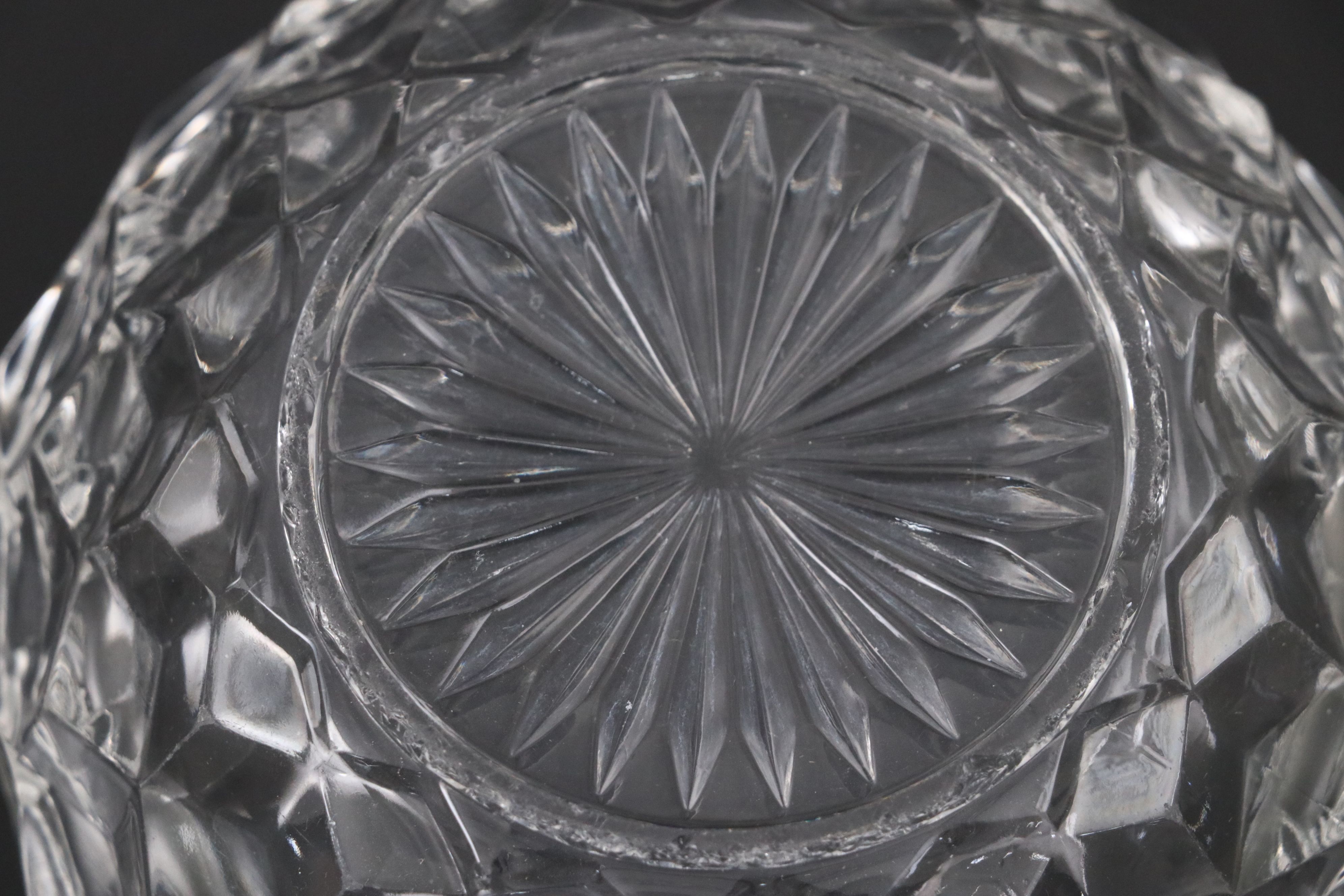 Waterford "Glandore" Crystal Compote and Vase with Fostoria Bowl and Other Glass