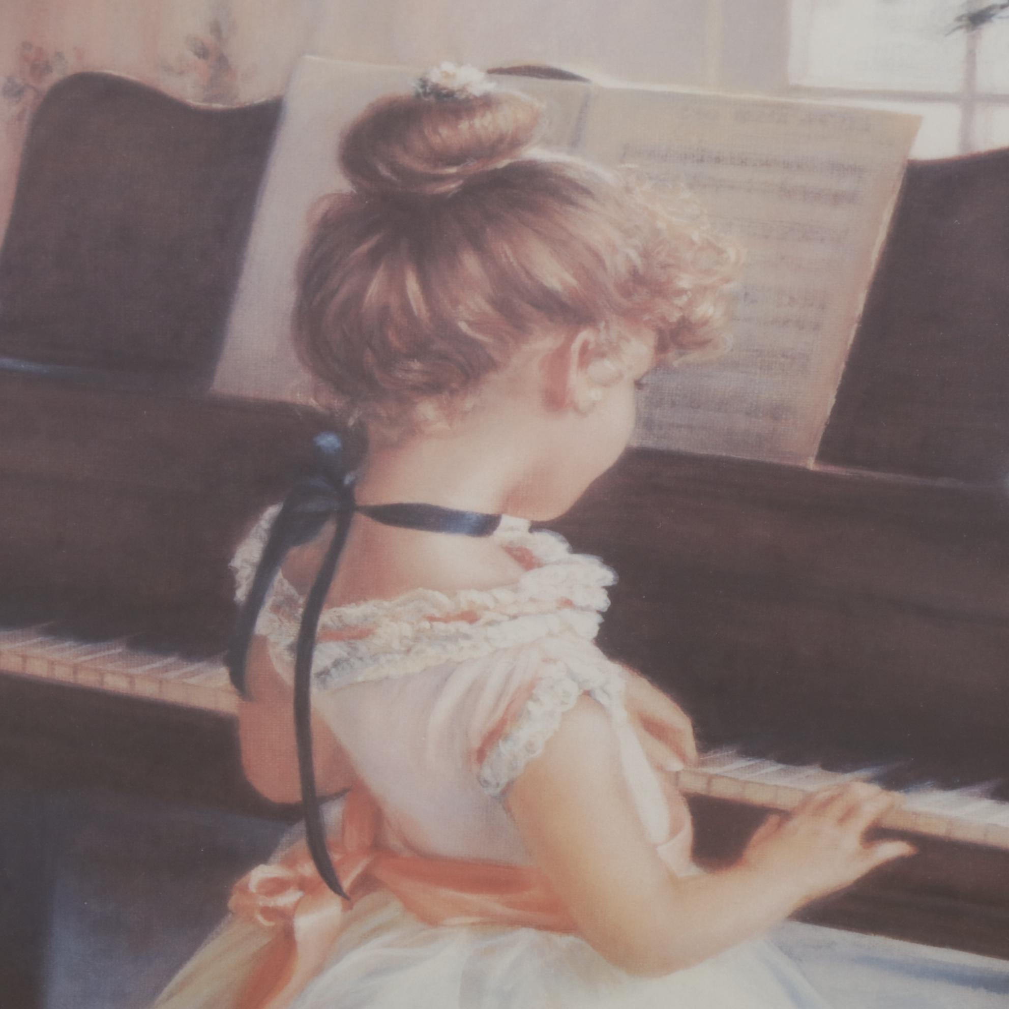 Sandra Kuck "Little Ballerina" Offset Lithograph, 1988