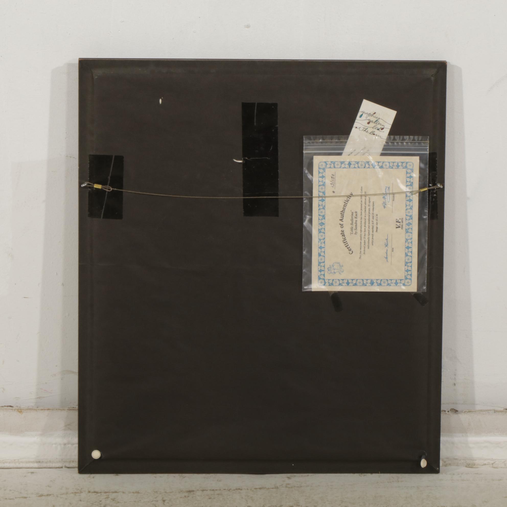 Sandra Kuck "Little Ballerina" Offset Lithograph, 1988