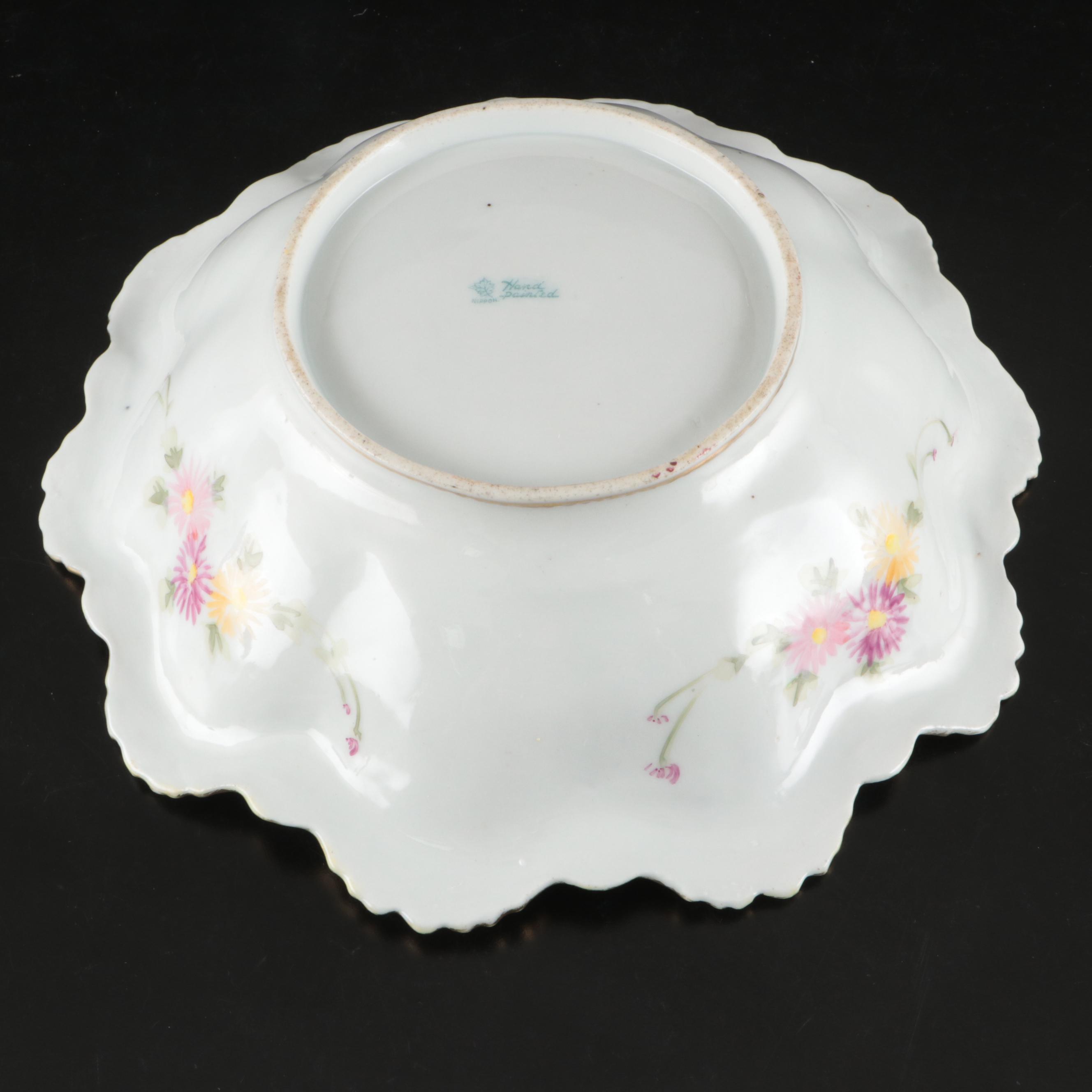 Nippon Porcelain Moriage Accented Creamer and Sugar Sets and Other Tableware