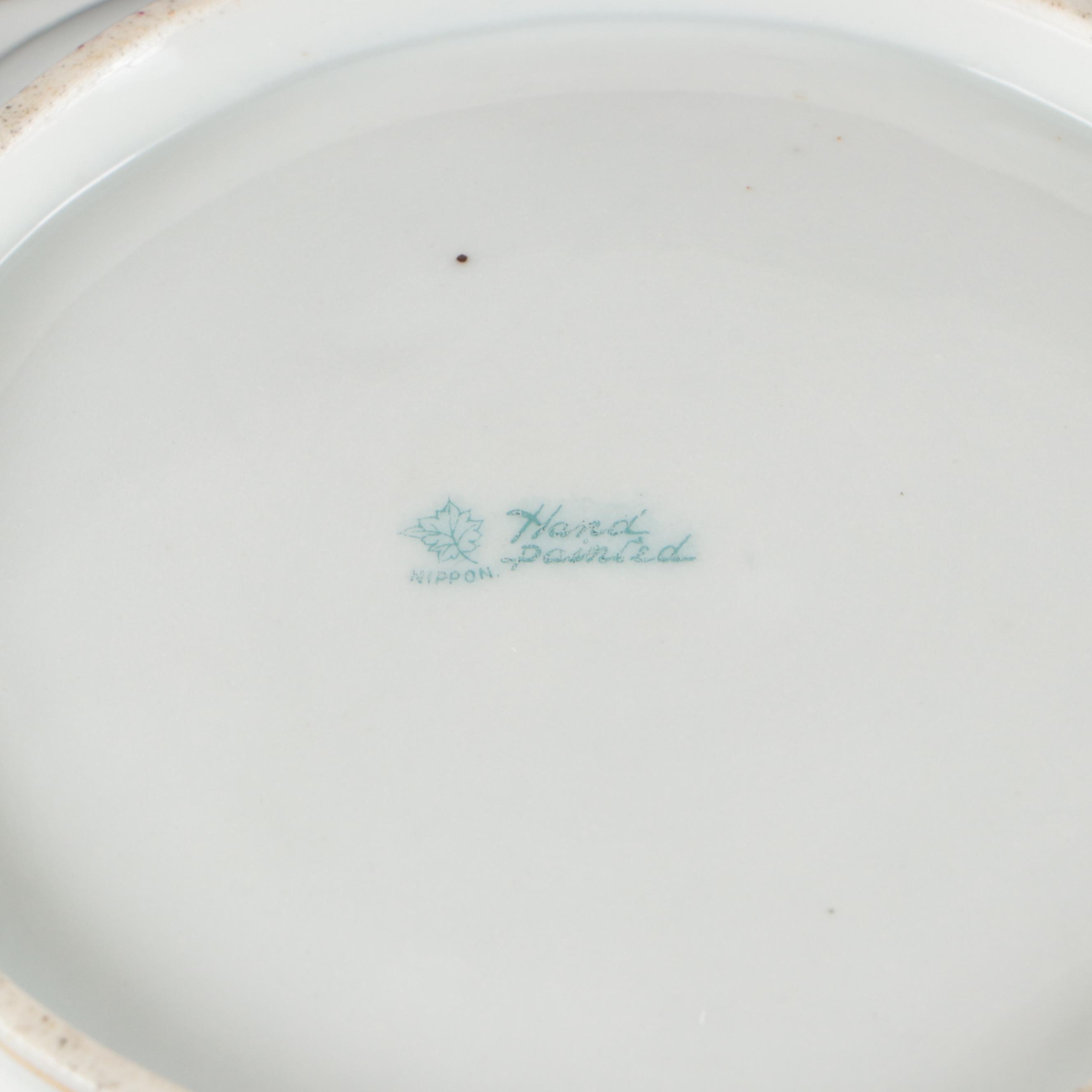 Nippon Porcelain Moriage Accented Creamer and Sugar Sets and Other Tableware