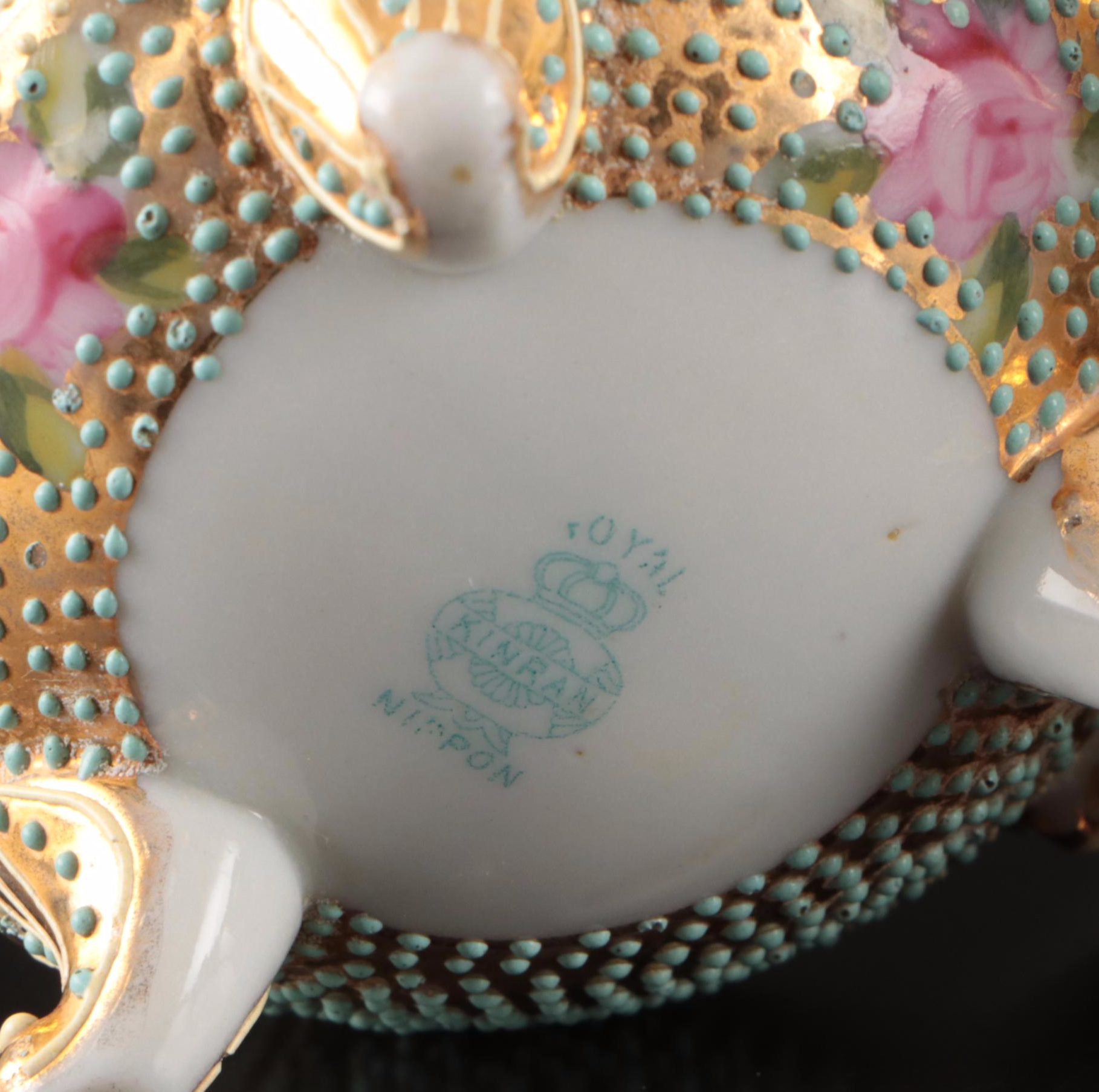 Nippon Porcelain Moriage Accented Creamer and Sugar Sets and Other Tableware