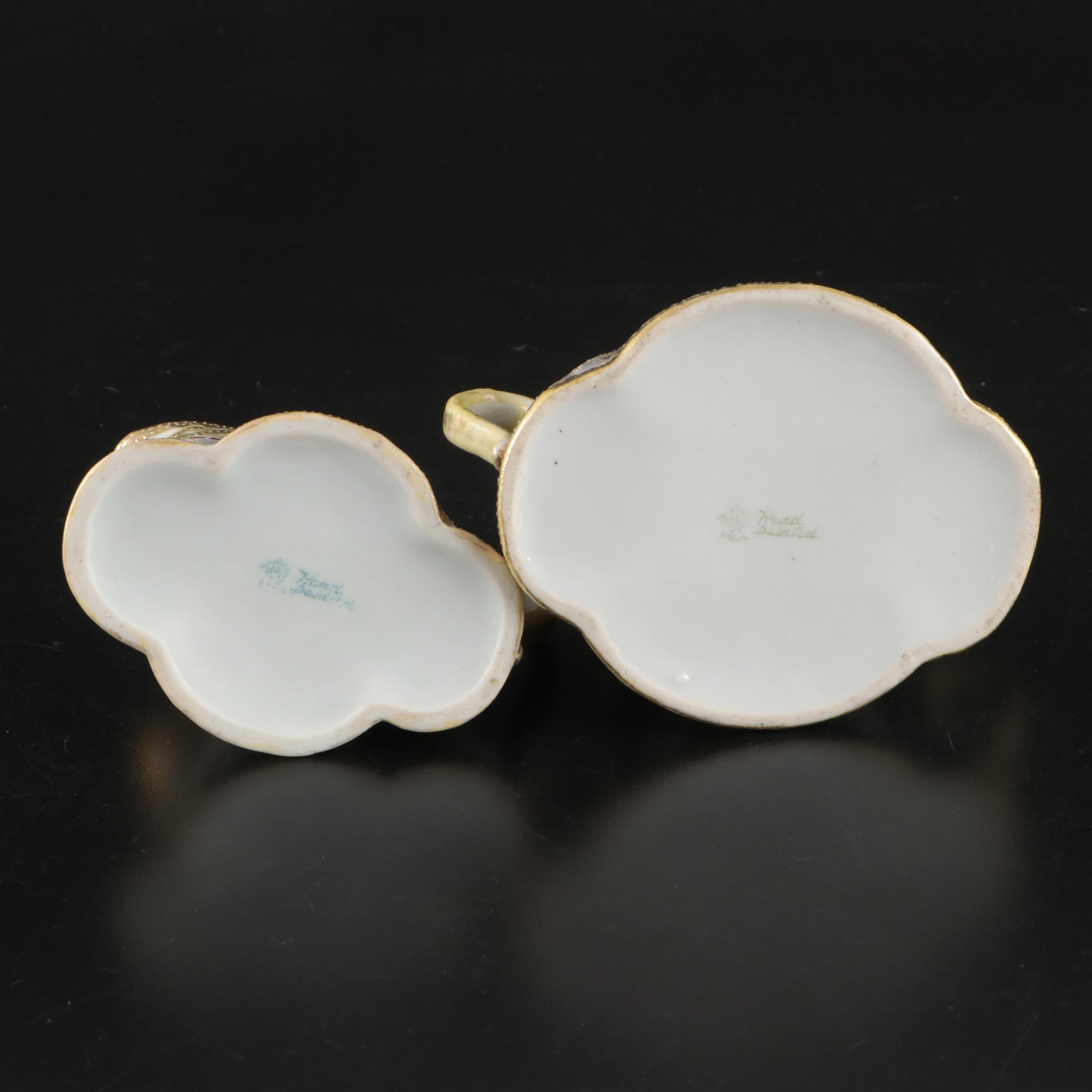 Nippon Porcelain Moriage Accented Creamer and Sugar Sets and Other Tableware