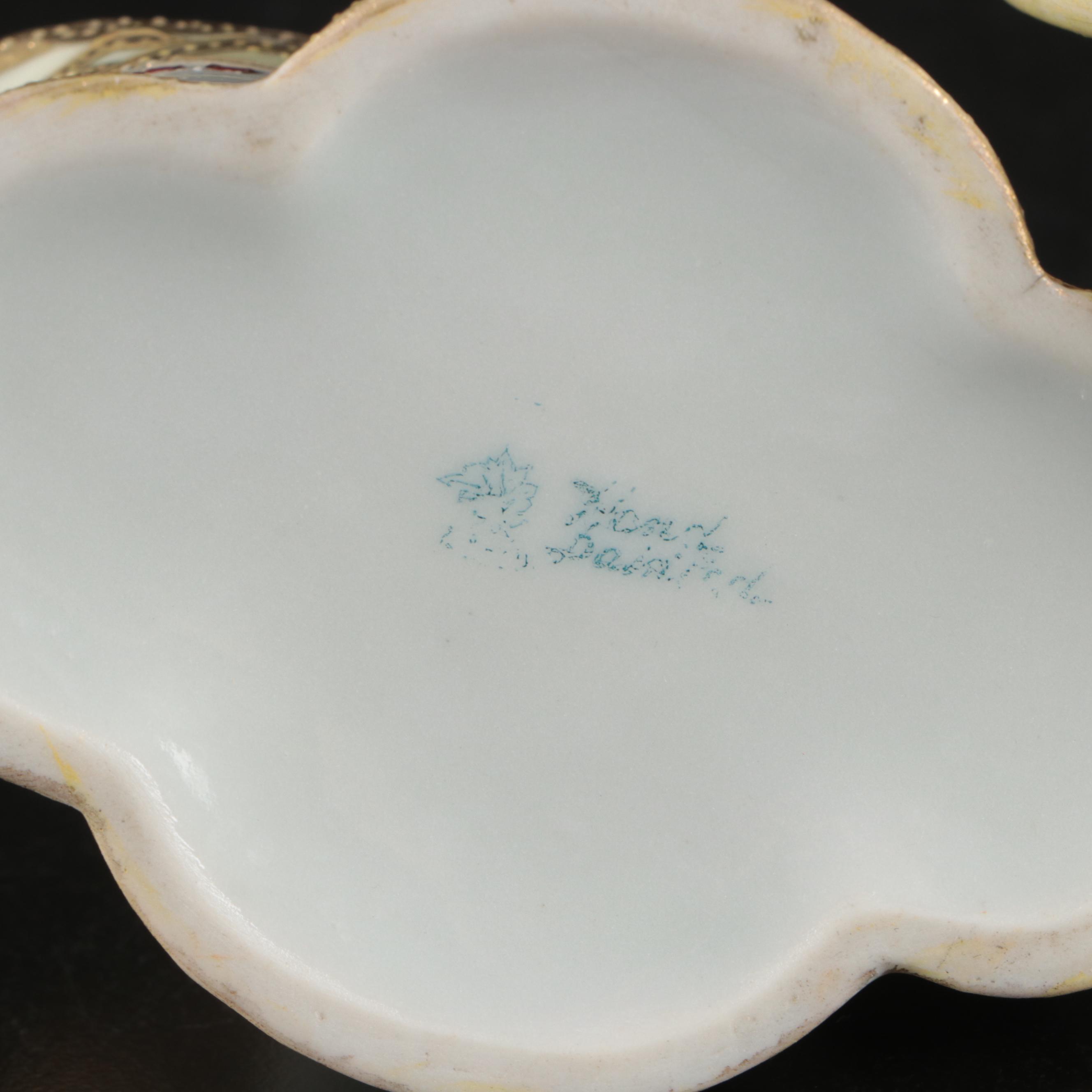 Nippon Porcelain Moriage Accented Creamer and Sugar Sets and Other Tableware