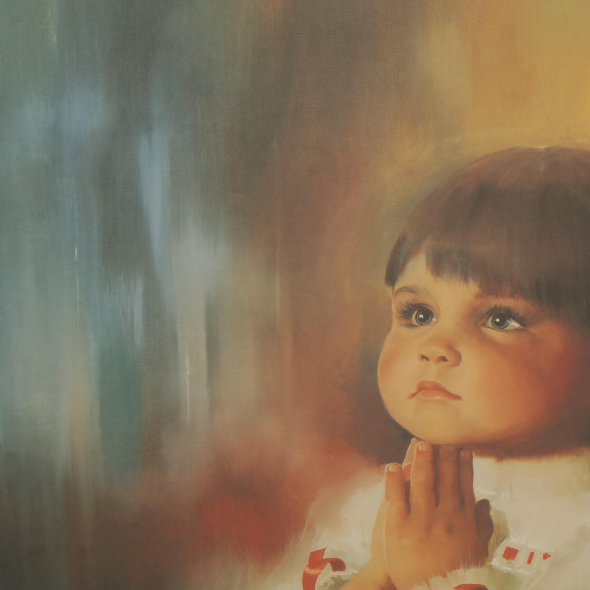 Donald Zolan "A Christmas Prayer" Offset Lithograph, 1989