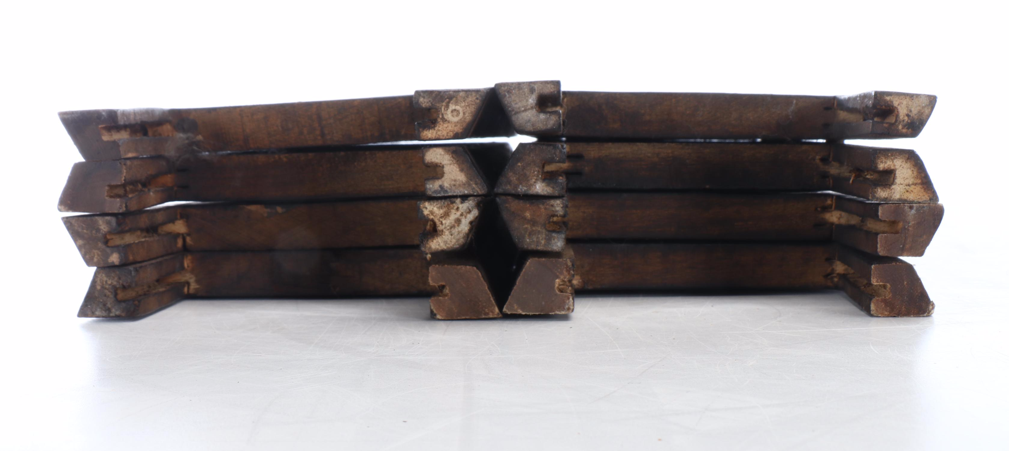 Southeast Asian Style Carved Wood Collapsible Table