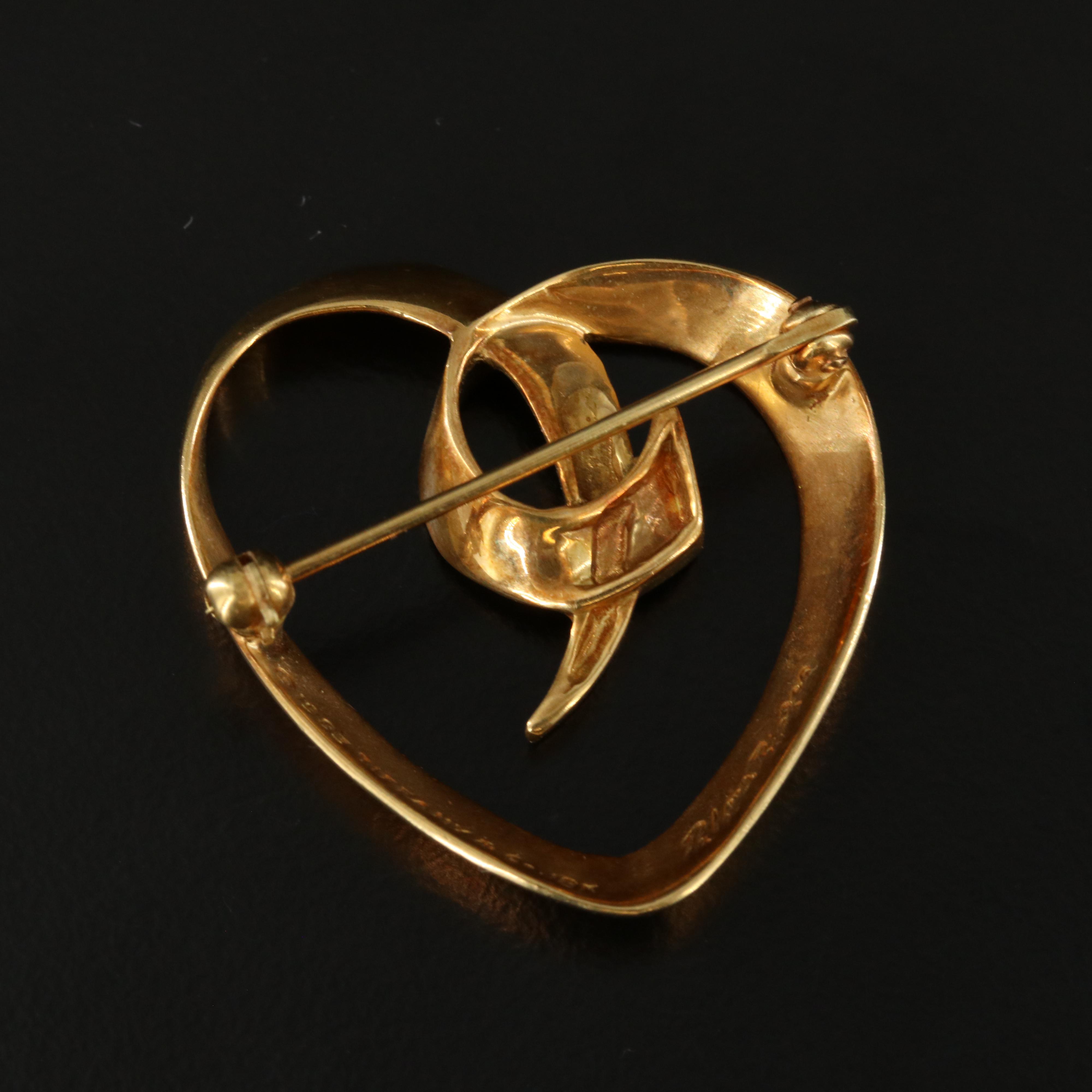 Paloma Picasso for Tiffany & Co. 18K Large Heart Brooch