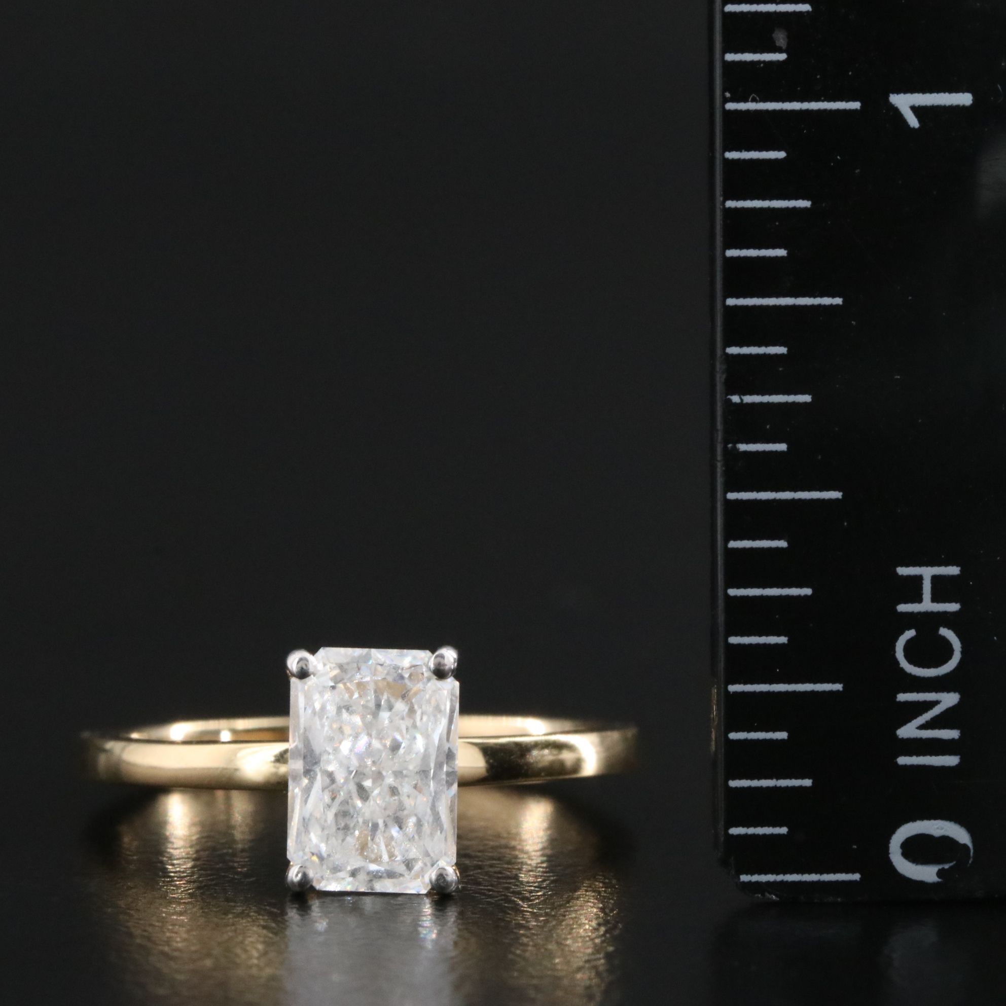 14K 1.53 CT Lab Grown Diamond Solitaire Ring with IGI Report