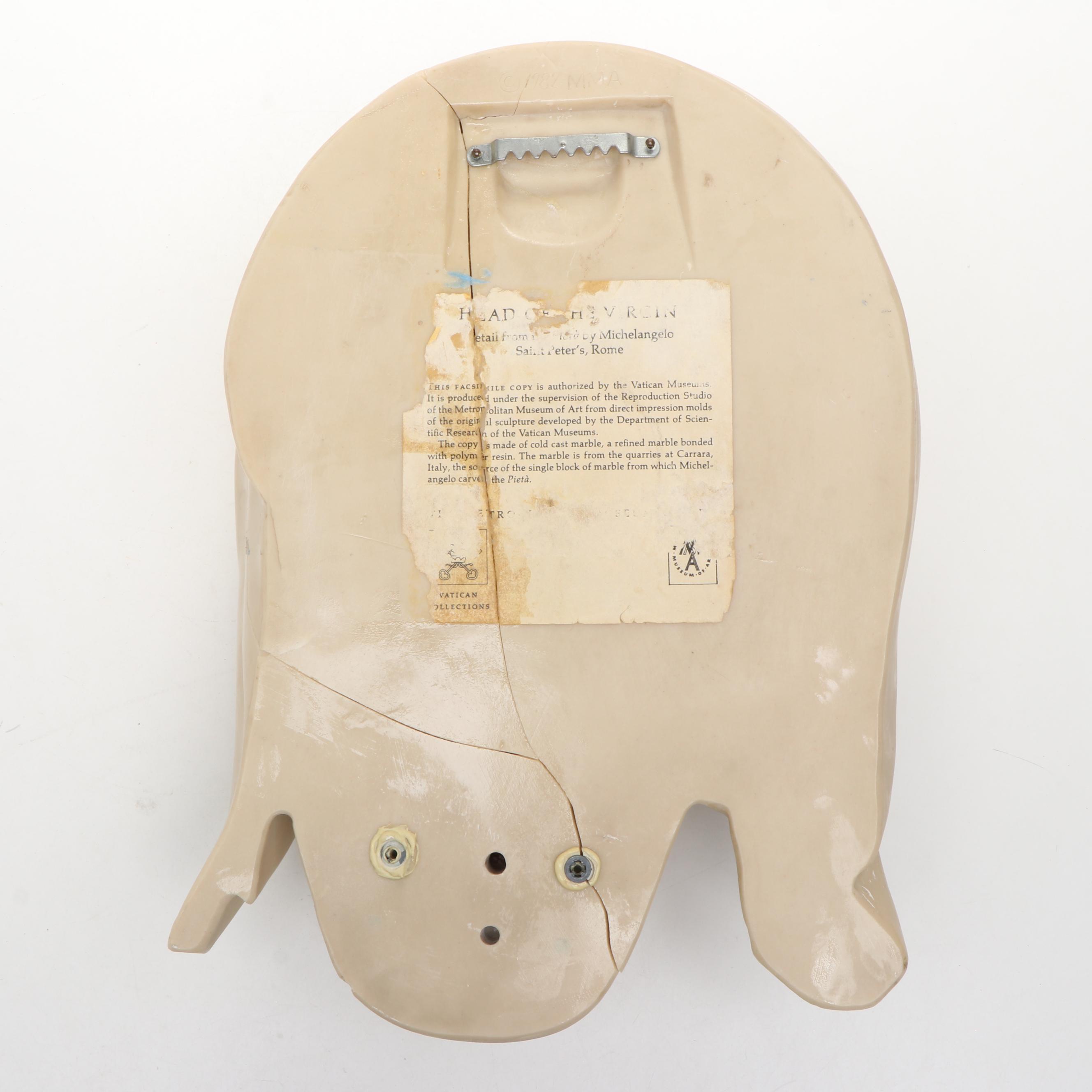 Metropolitan Museum of Art Copy of Michelangelo's Pieta, Late 20th C.